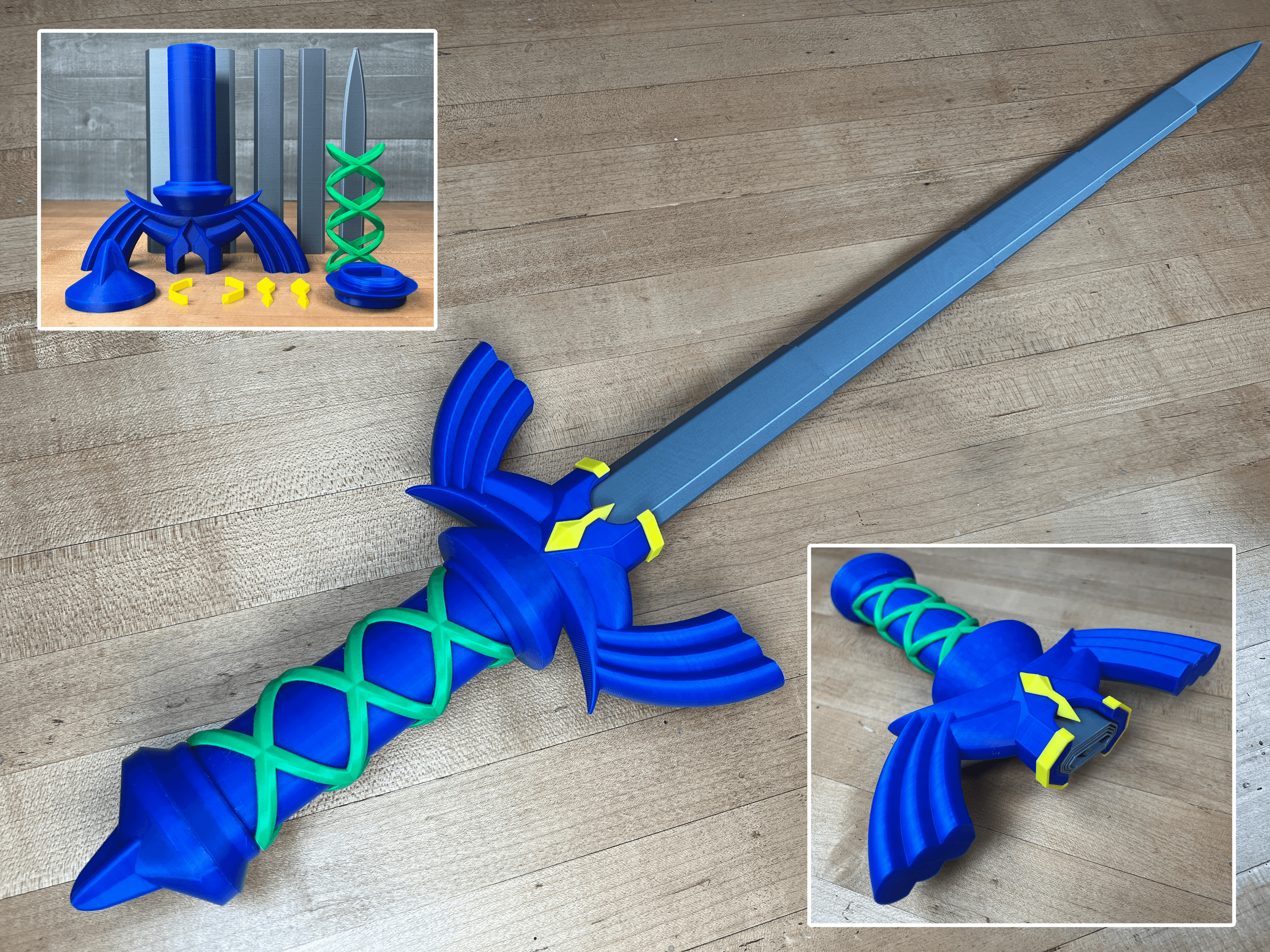 Multi-Color Collapsing Master Sword 3d model