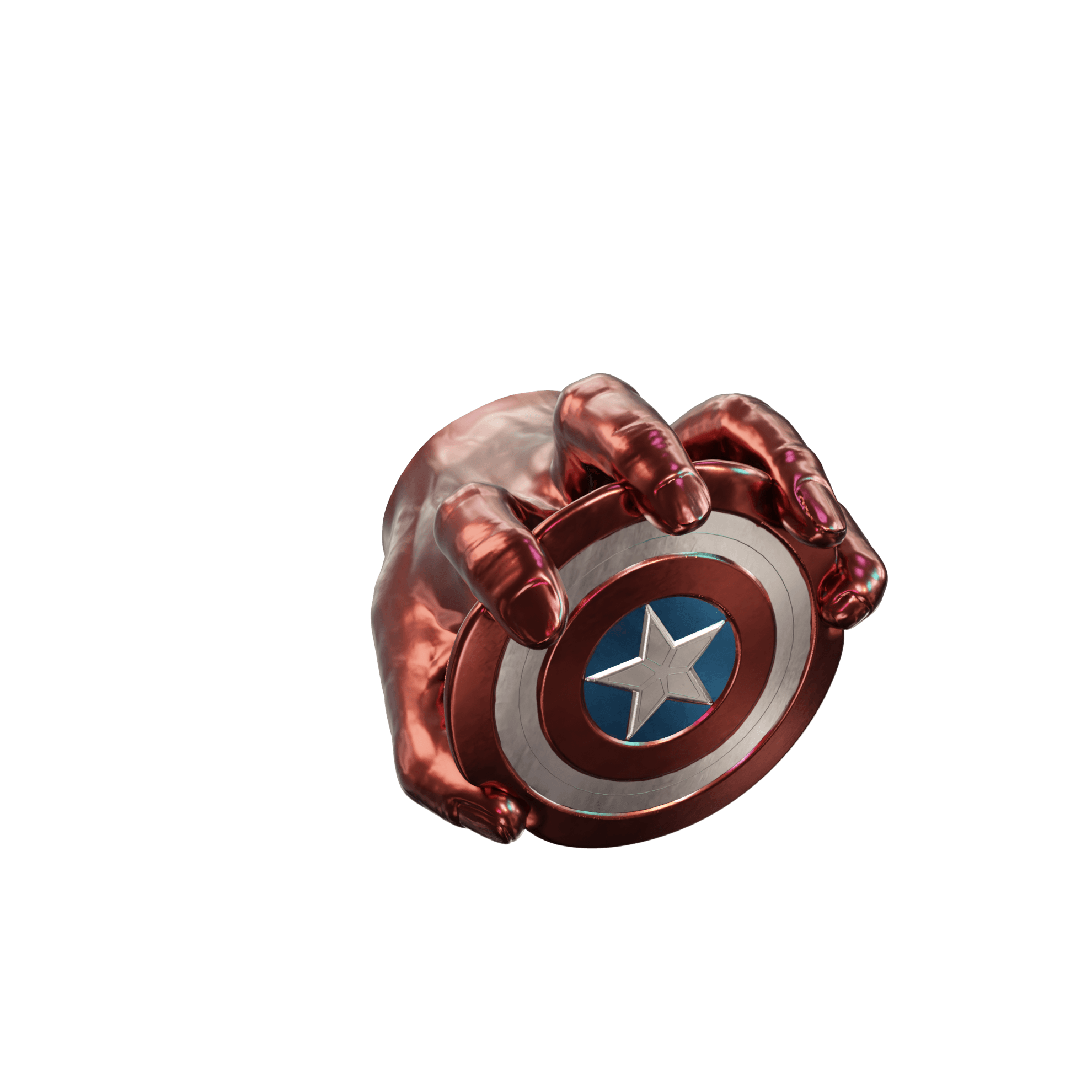 Captain America Shield Red Hulk Wall Display 3d model