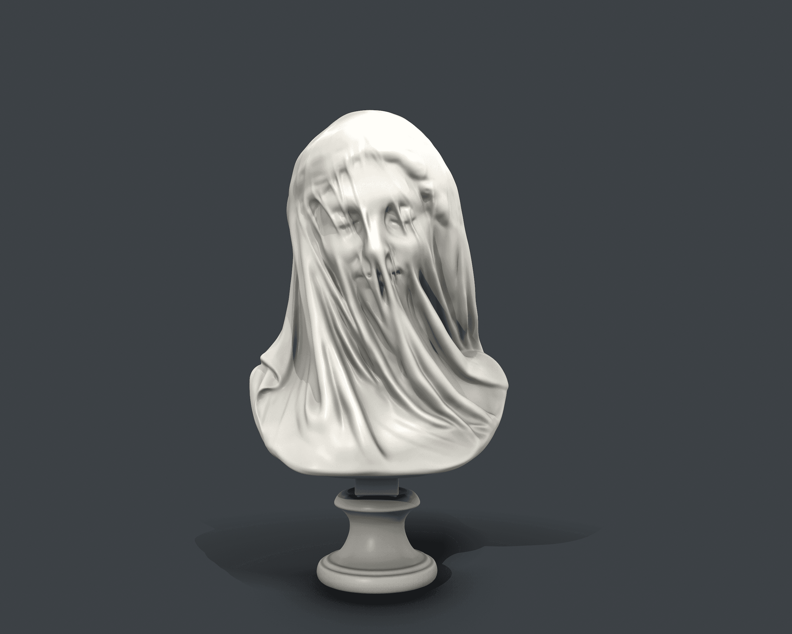 Veiled Virgin Sculpture 3d model