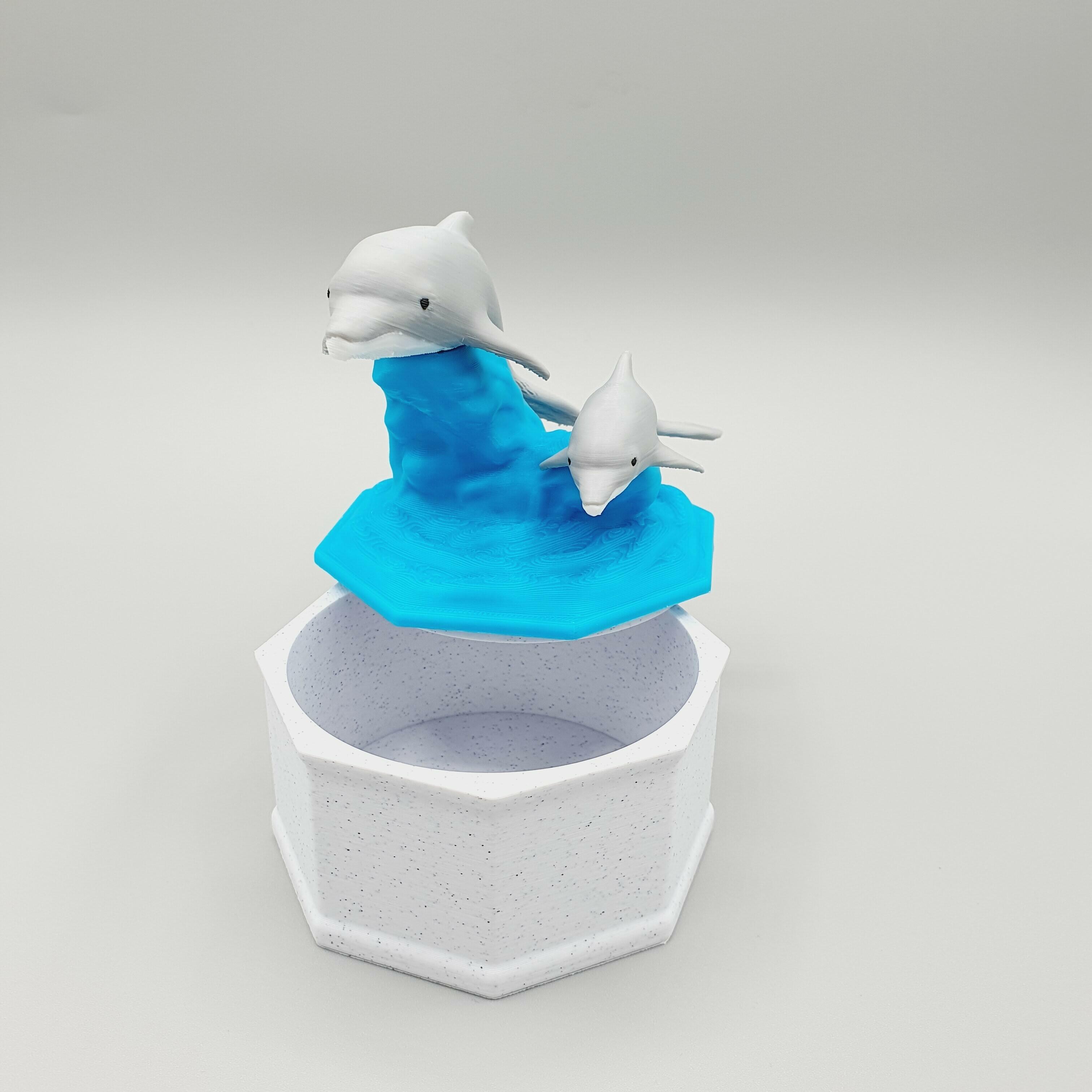 DOLPHIN BOX CONTAINER WITH LID 3d model