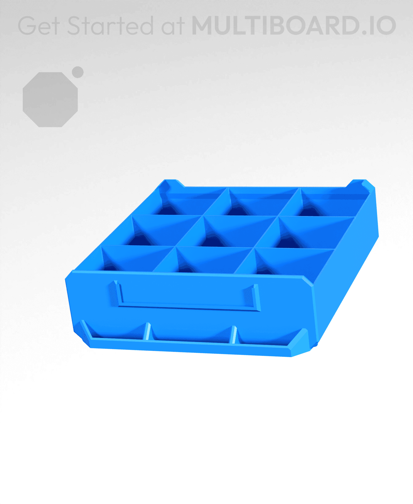 3x1x3-Deep - Grid Divided - Multibin Simple Drawer 3d model