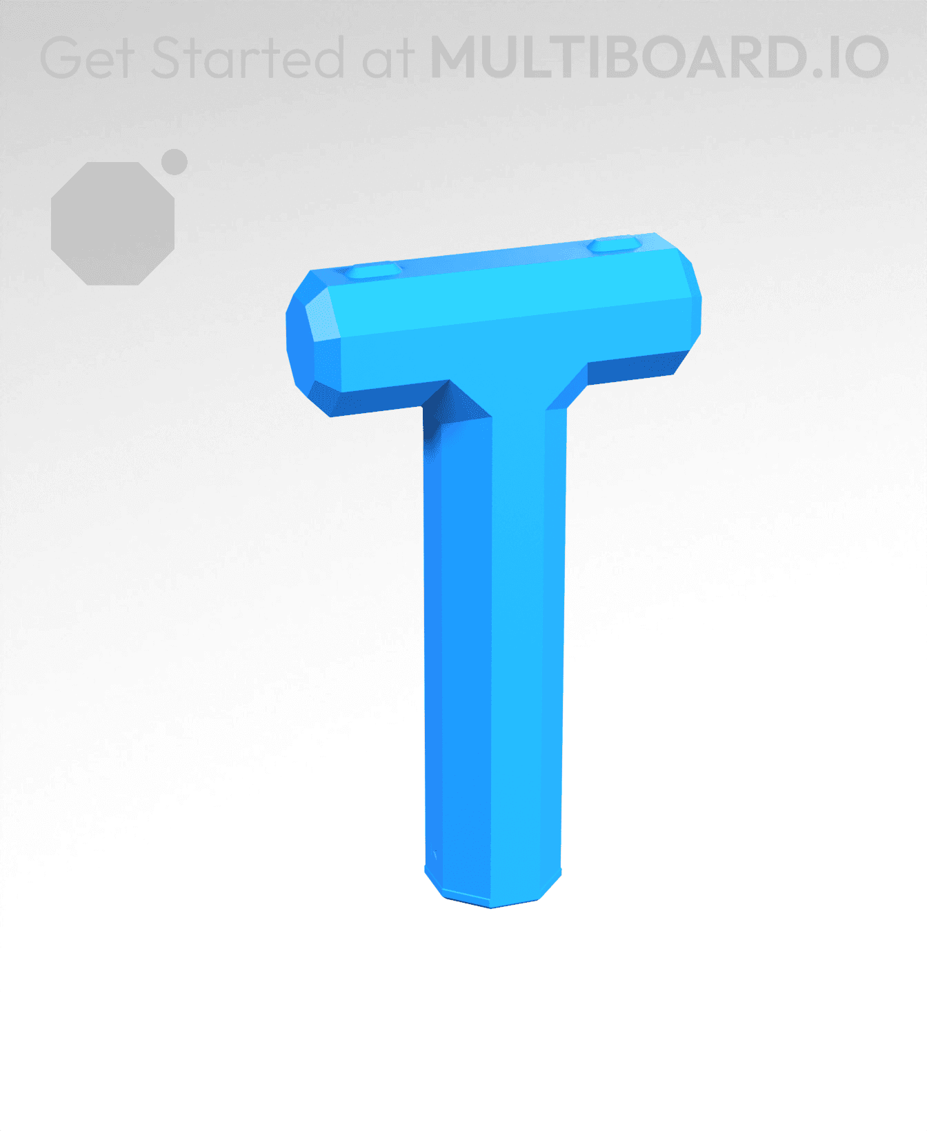 1x1.5H - Stacking Plate Handle 3d model