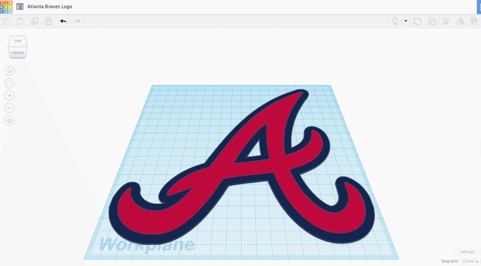 Atlanta Braves Logo 3d model
