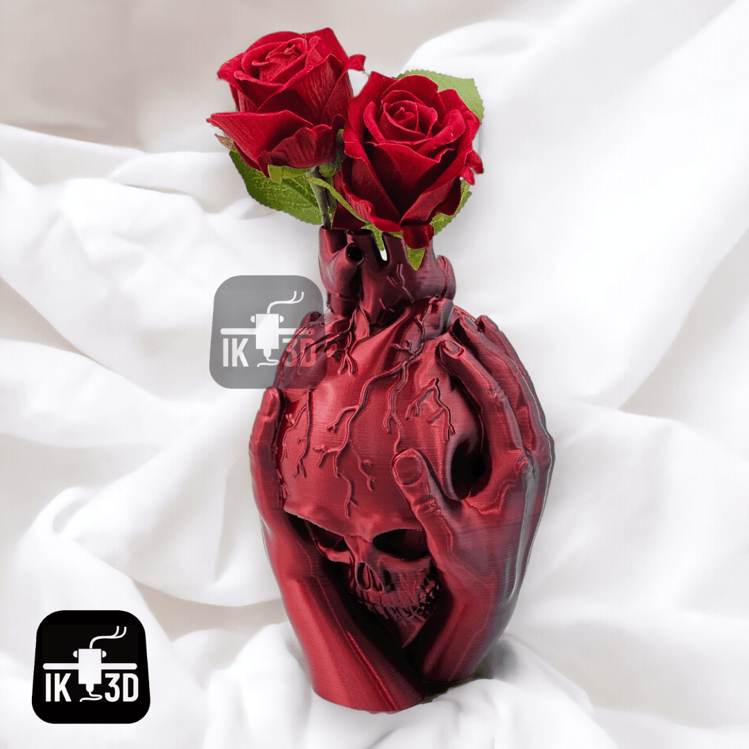Heart Broken Skull Sculpture / Vase / Planter / No Supports 3d model