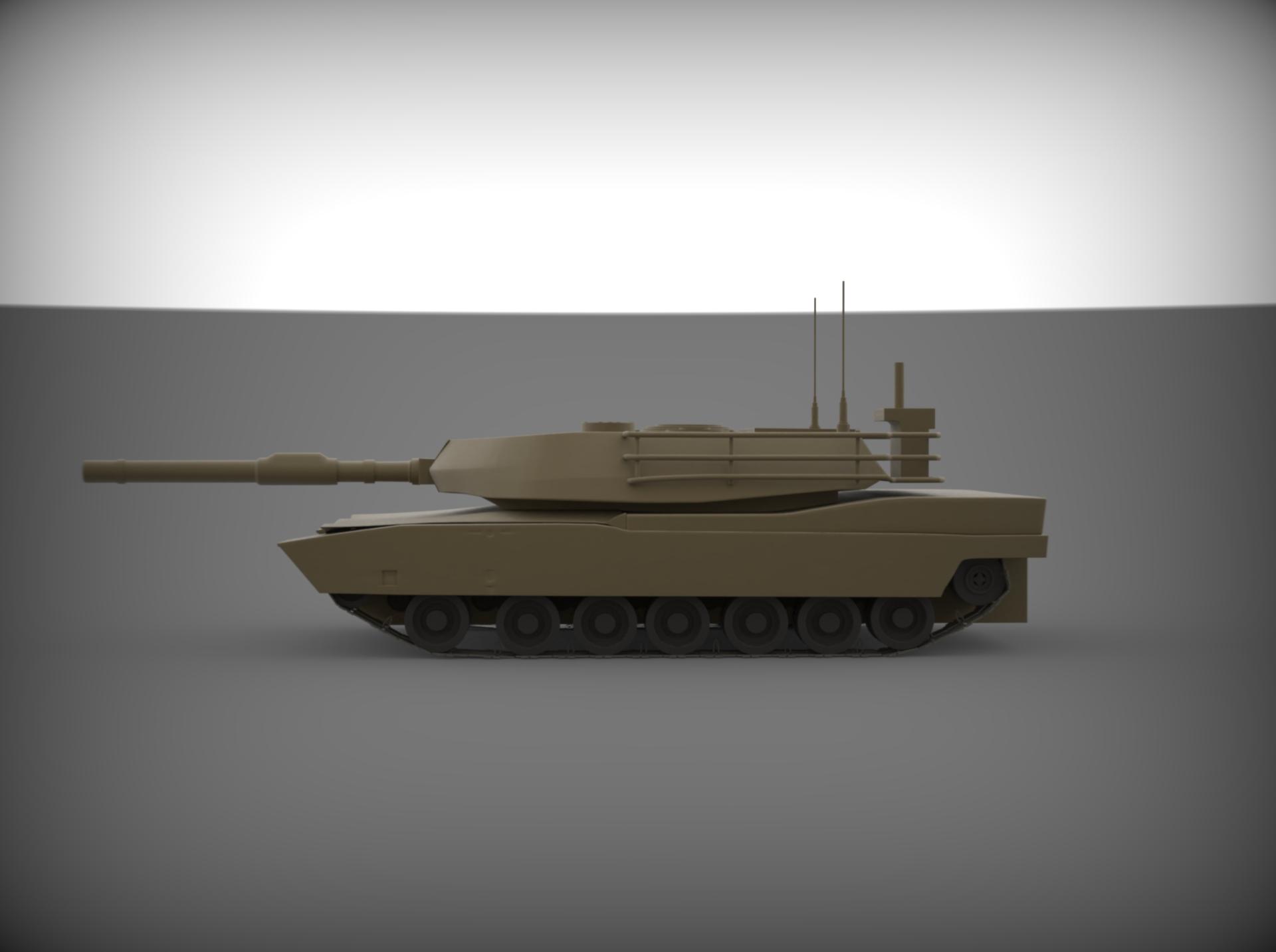 Abrams m1a2 tank.fbx 3d model