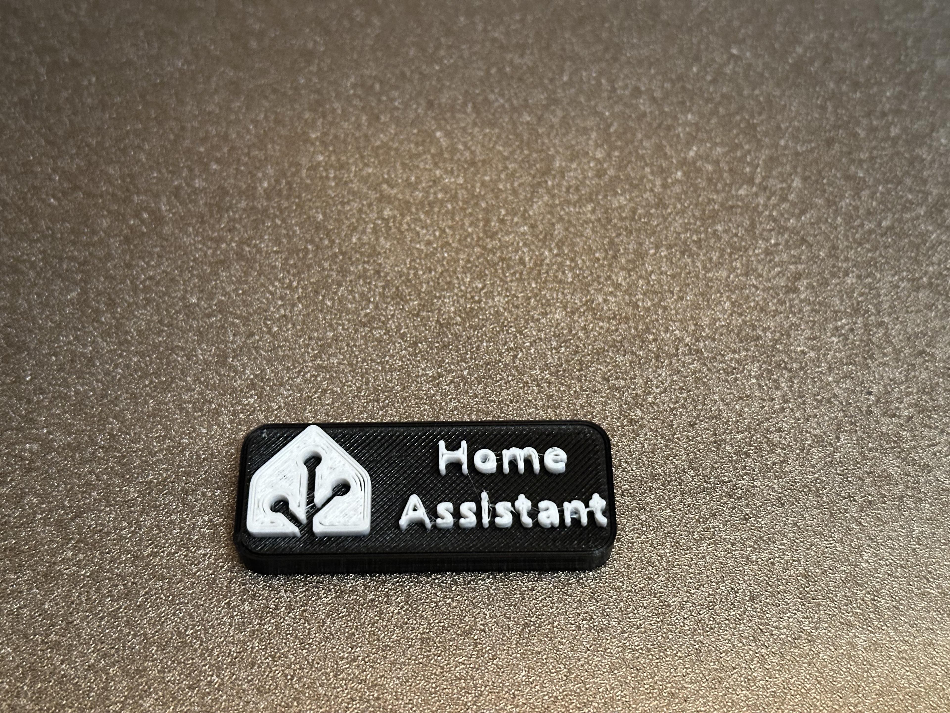 Home Assistant Badge Plate v2.stl 3d model