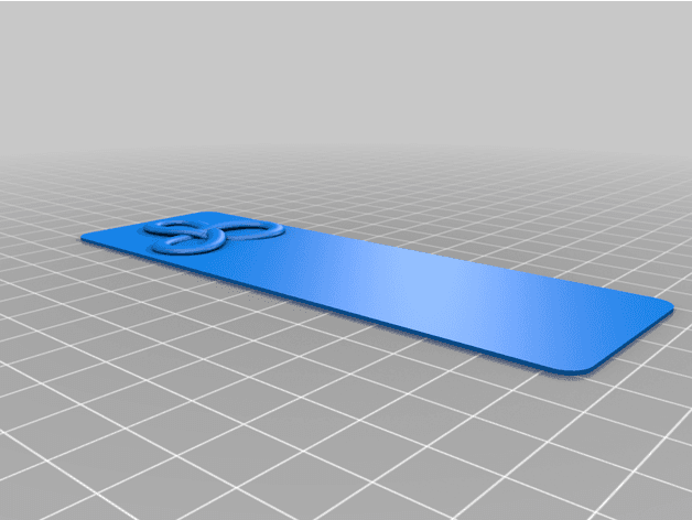 Triquetra (Trinity Knot) Bookmark 3d model