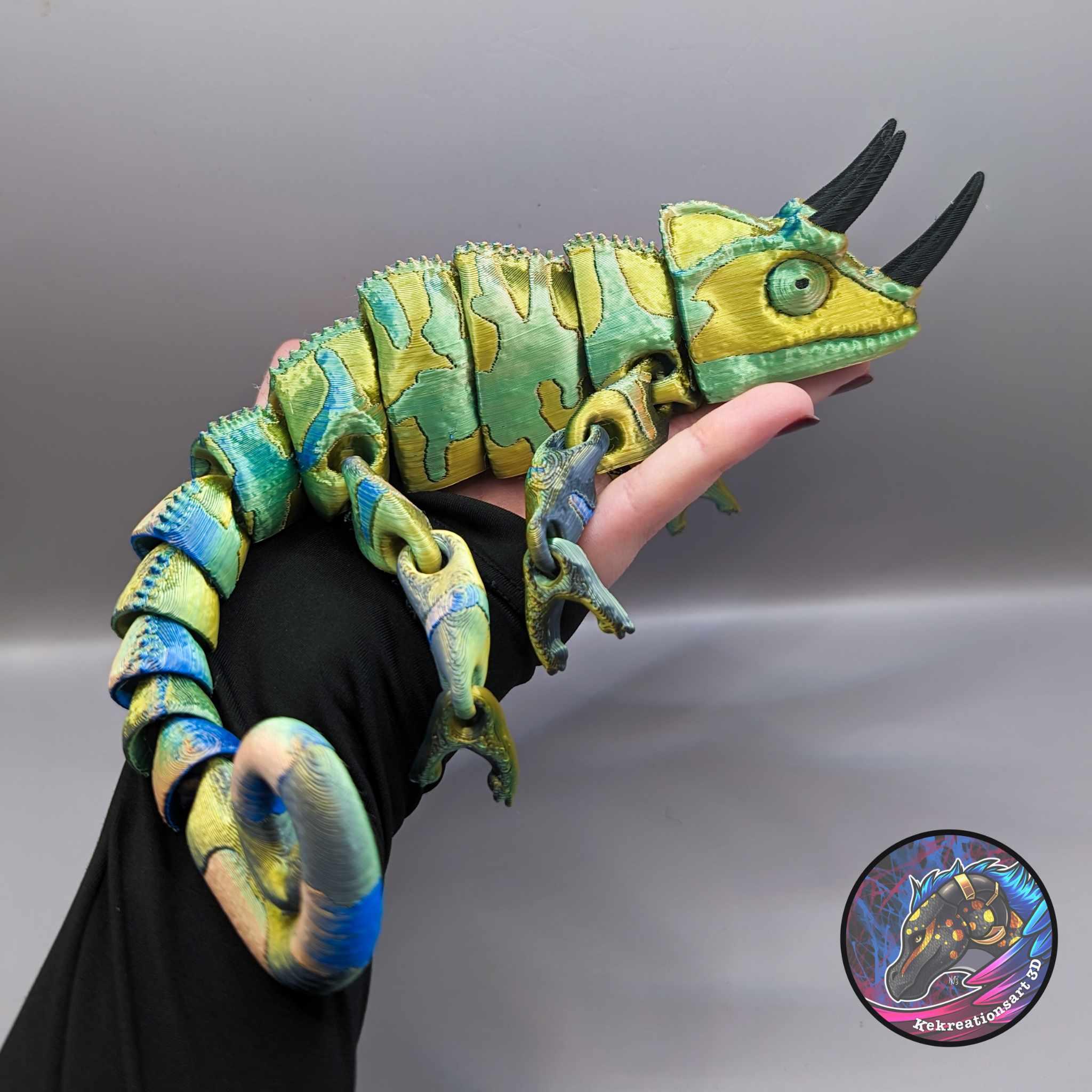 Flexi Horned Chameleon 3d model