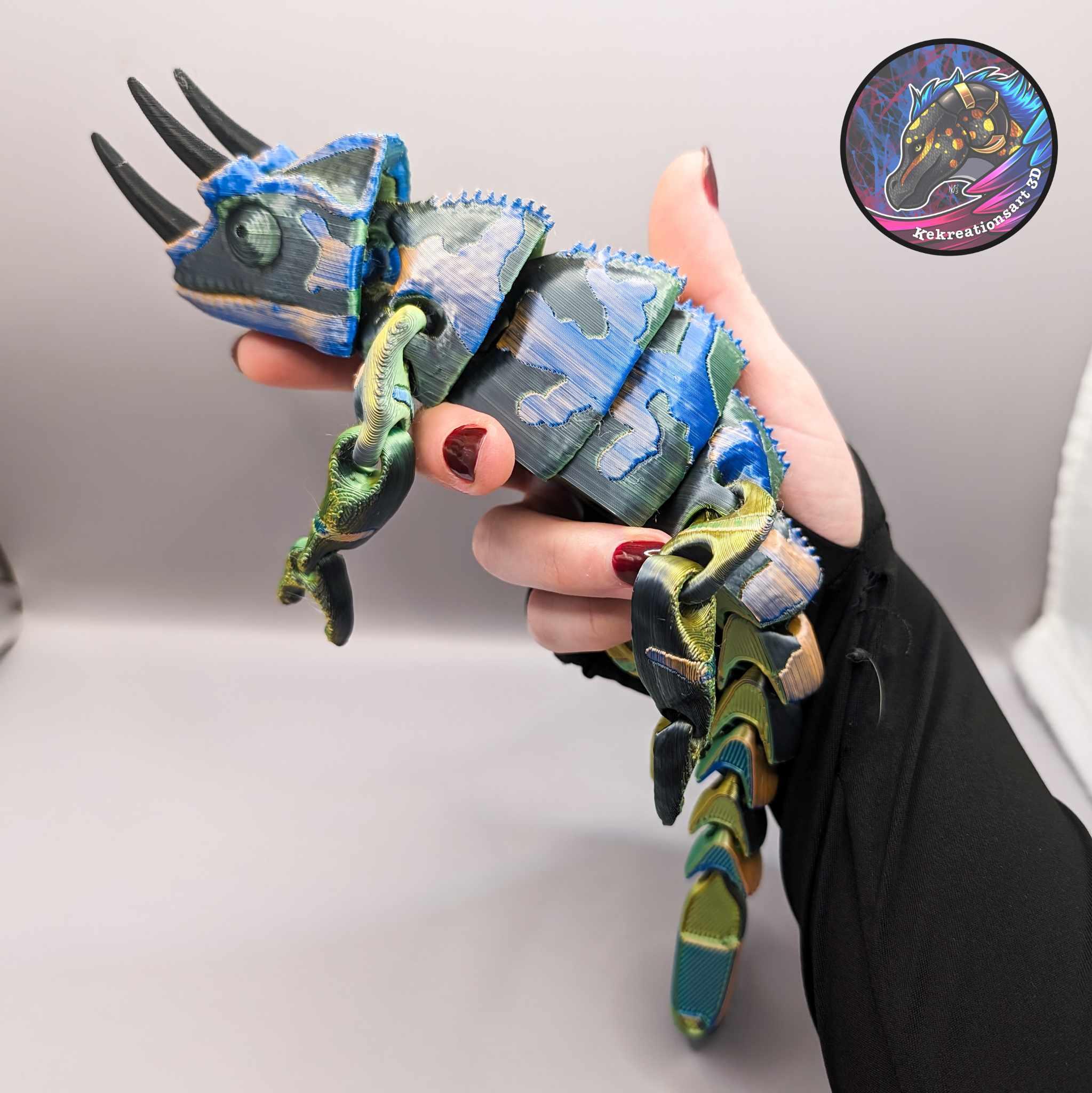 Flexi Horned Chameleon 3d model