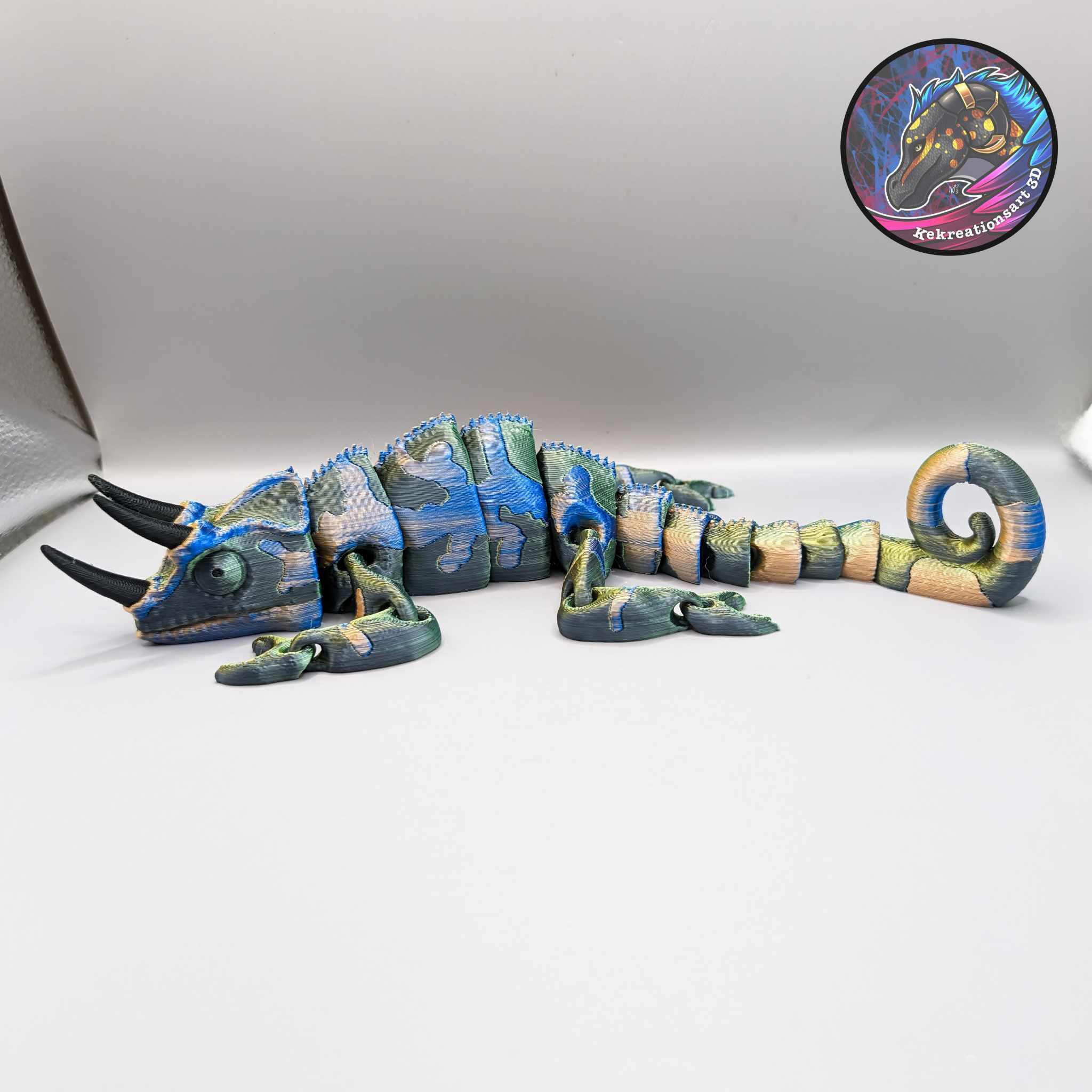 Flexi Horned Chameleon 3d model