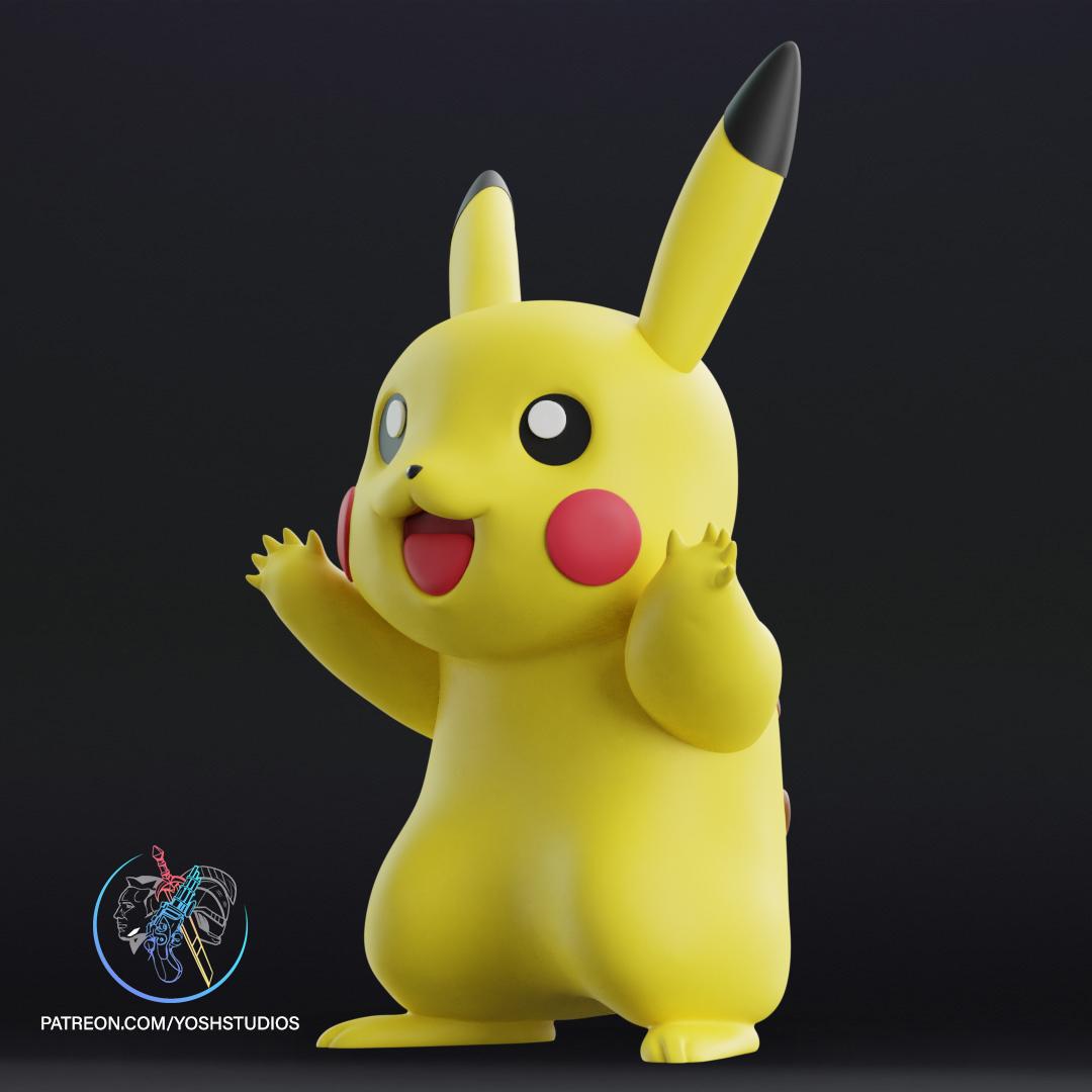Life Sized Pikachu 3D Print File STL 3d model