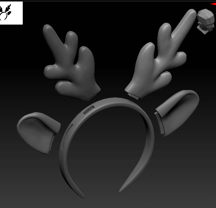 Reindeer Headband 3d model