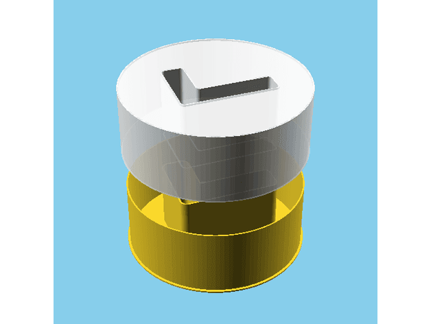 Disc with a check mark, nestable box (v1) 3d model