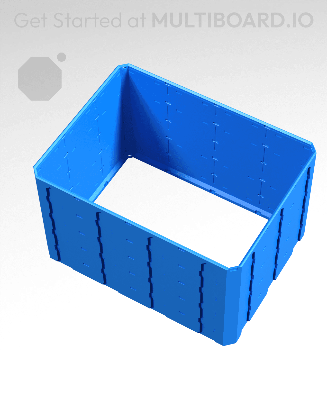 4x3x2.5 - Topped Multipoint Rail - Standard Click-In Multibin Shell Extension 3d model