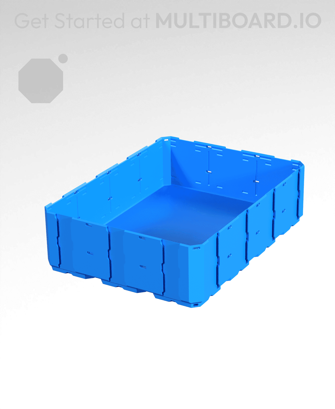 3x4x1 - Full Multipoint Rail - Multibin Shell 3d model