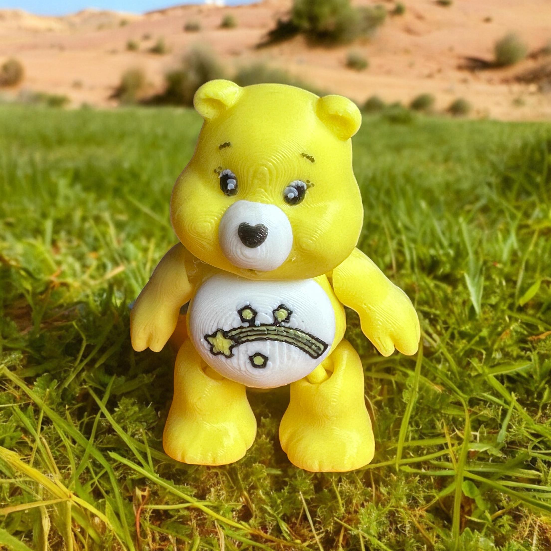 Wish Bear, Care Bear, Articulated, Keychain, Print in Place, Mini's  3d model