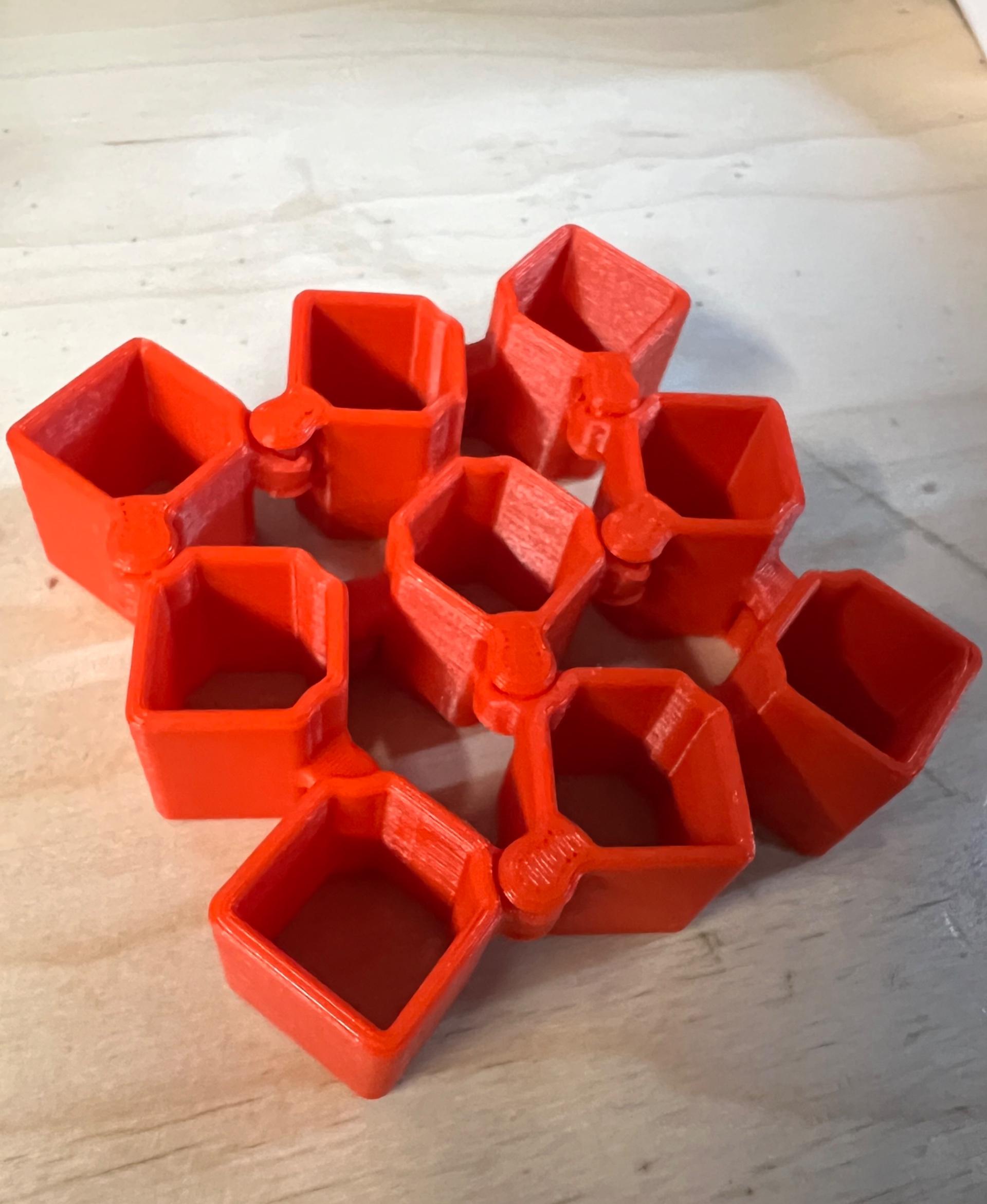 Auxetic Cubes // 18mm 3x3 - These were super simple! Thanks for the cool design! - 3d model