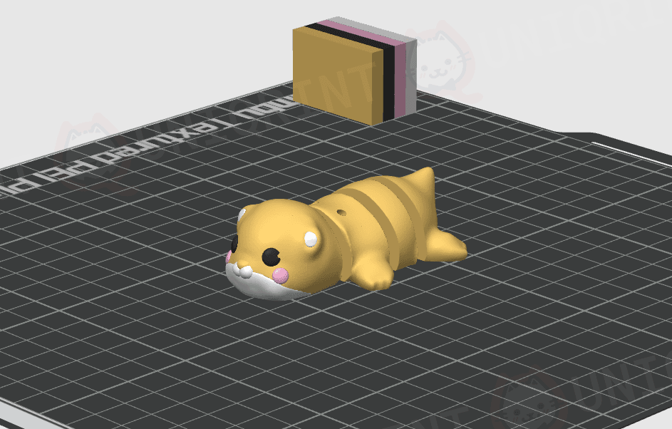 Flexi Otter Keychain (Limited Time Free) 3d model