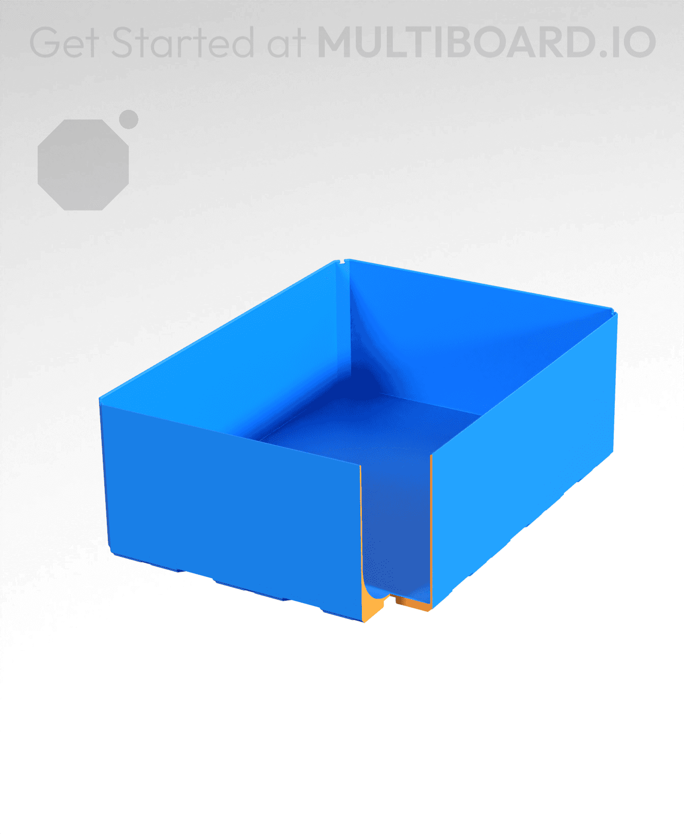 3x4x1.5 - Curved Bin - Multibin Insert 3d model