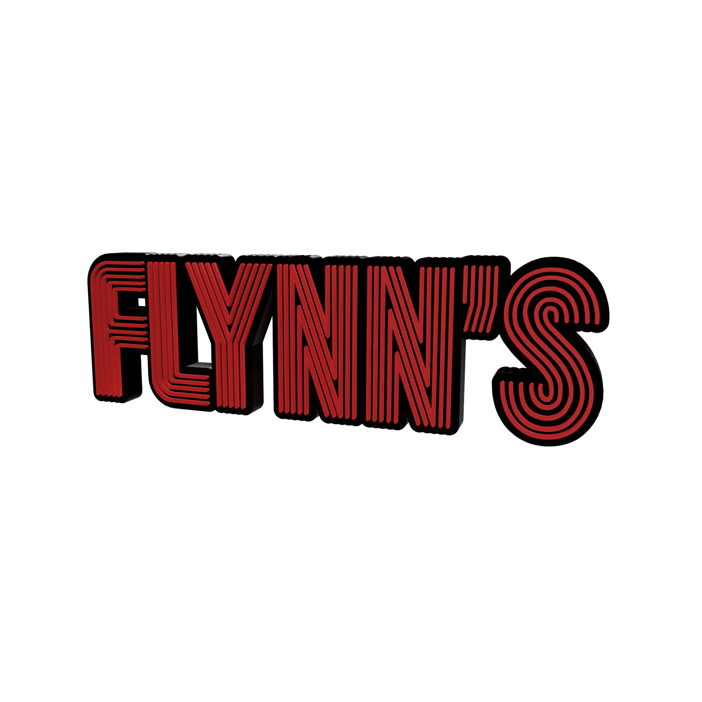 3D MULTICOLOR LOGO/SIGN - Flynn's (Arcade) 3d model