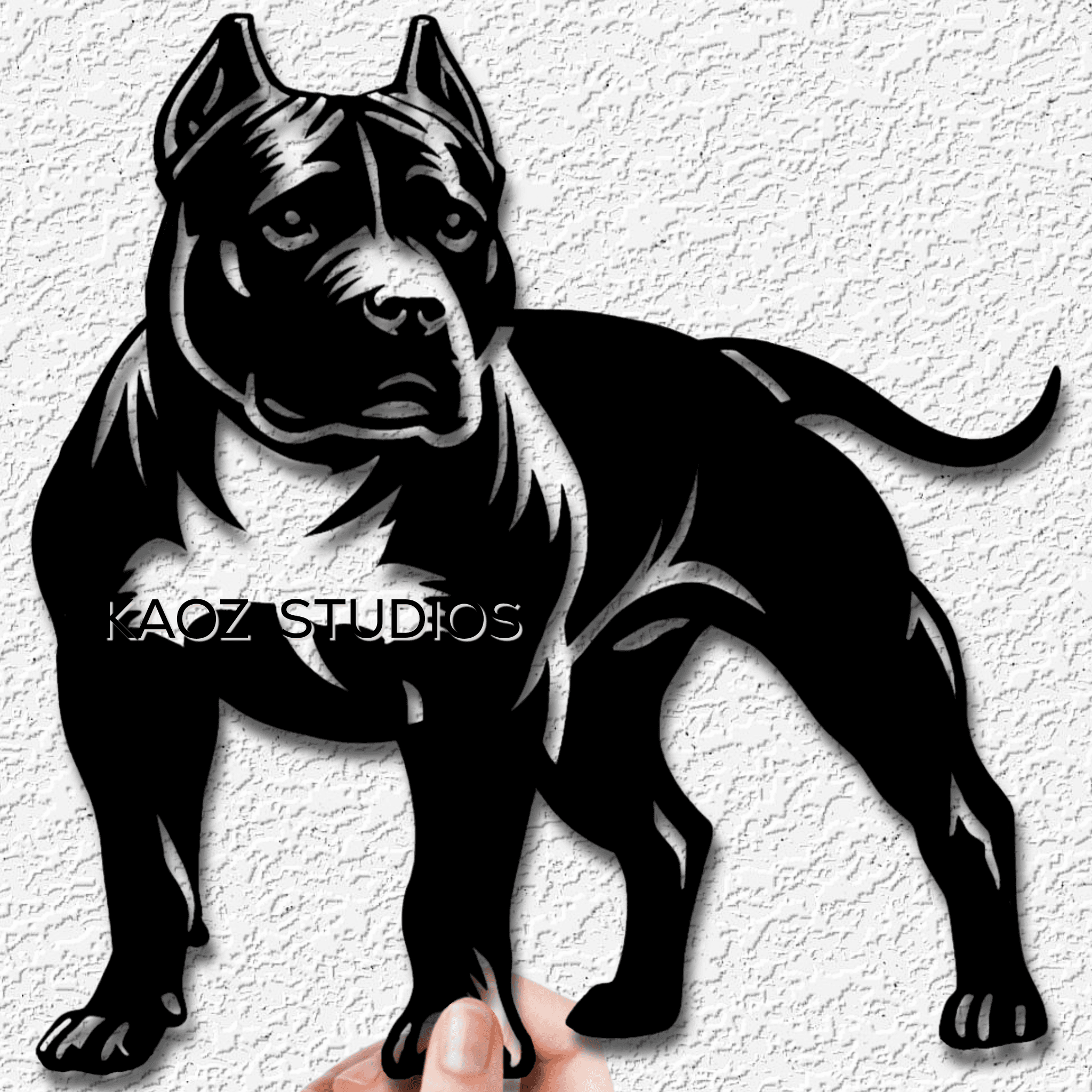 american pitbull wall art pit bull wall decor bullie decoration 3d model