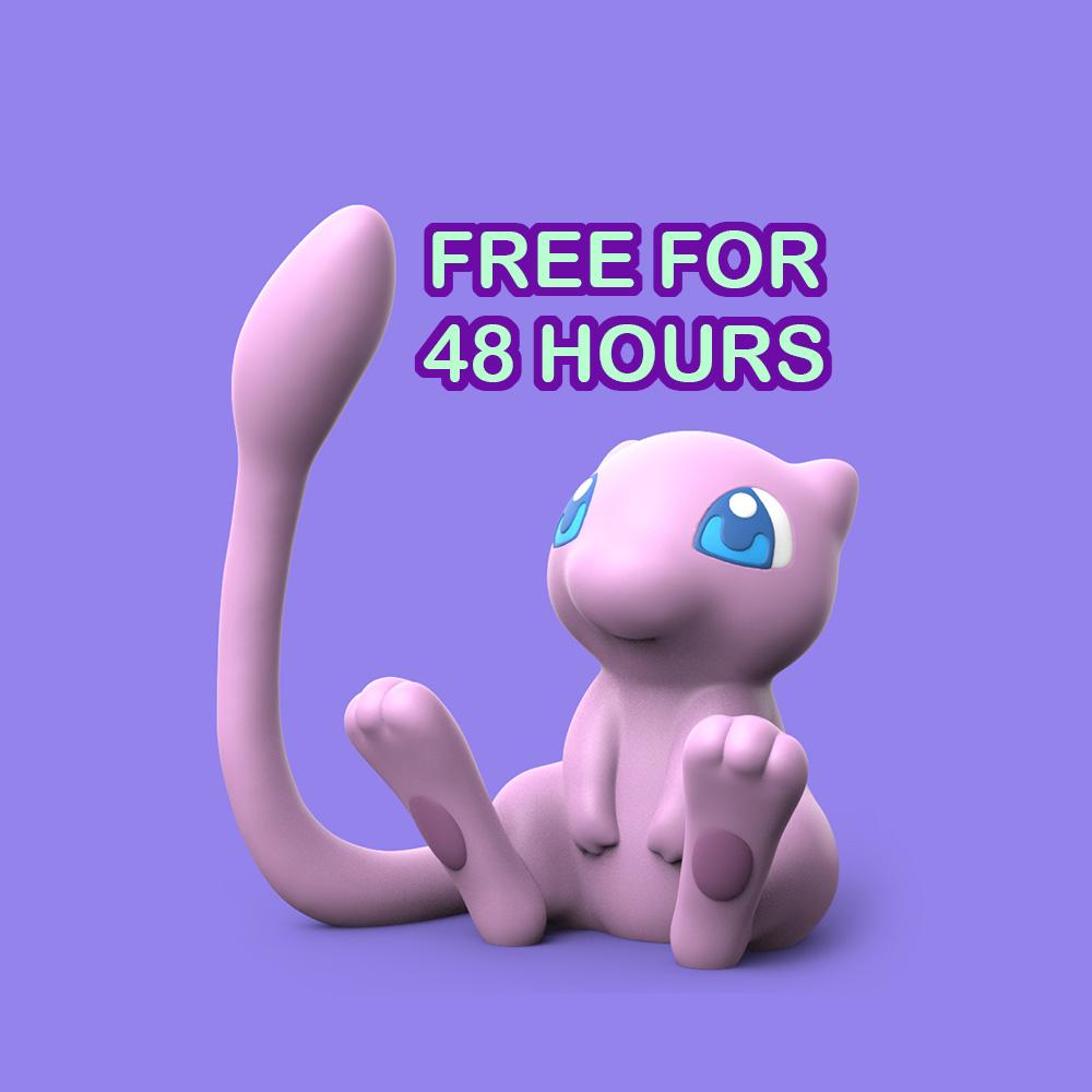 Mew (Easy Print No Supports) 3d model