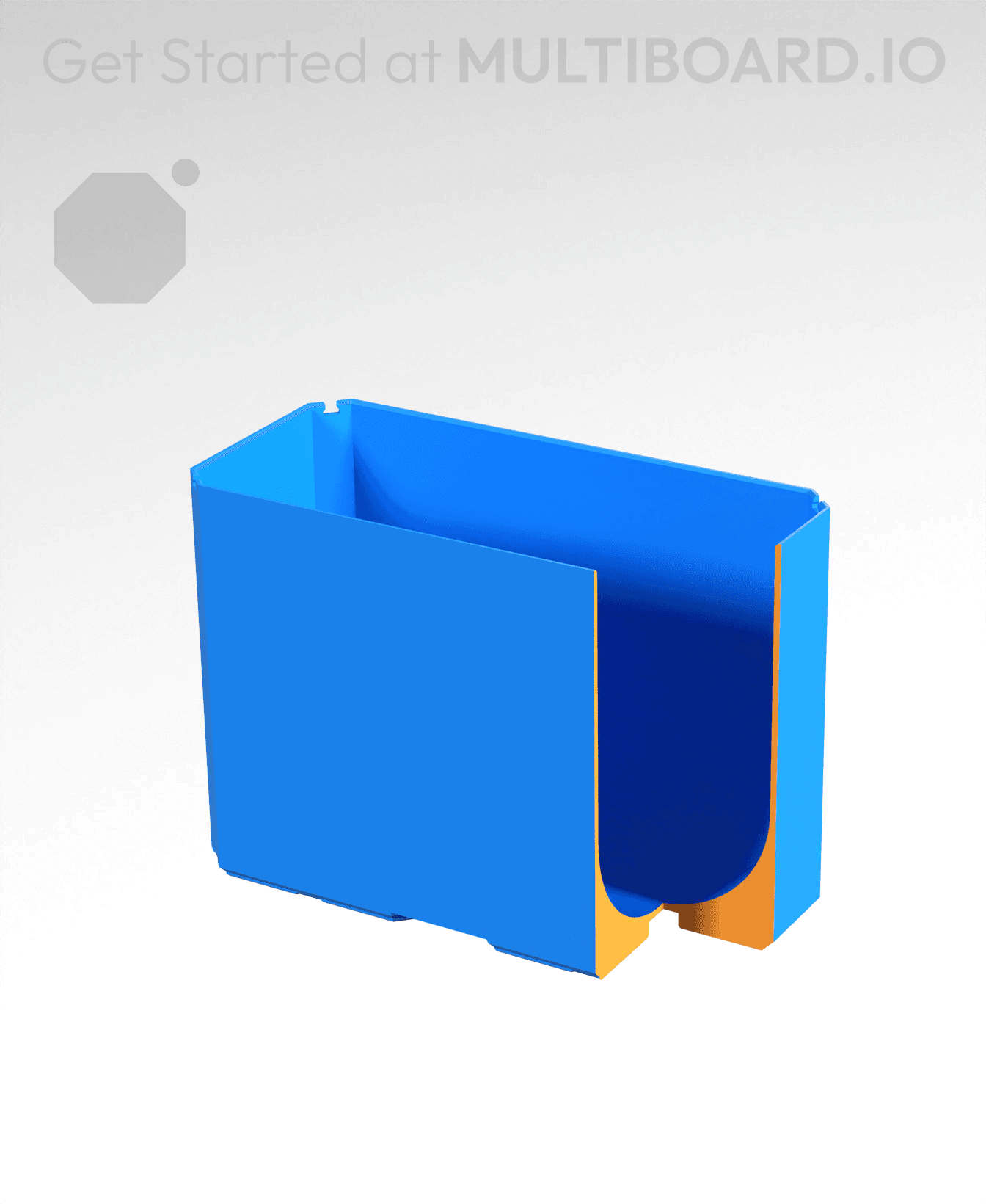 2x1x1.5 - Full Curved Bin - Multibin Insert 3d model