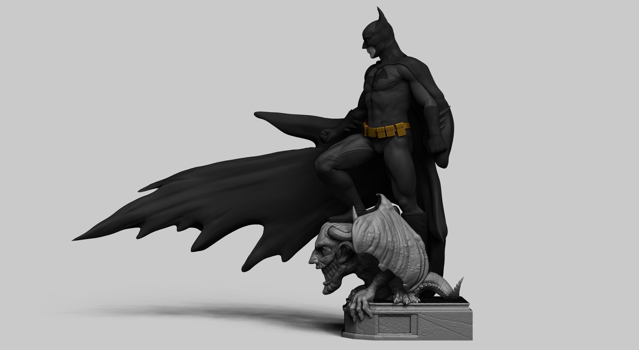 Batman Overlooking Gotham Statue 3d model