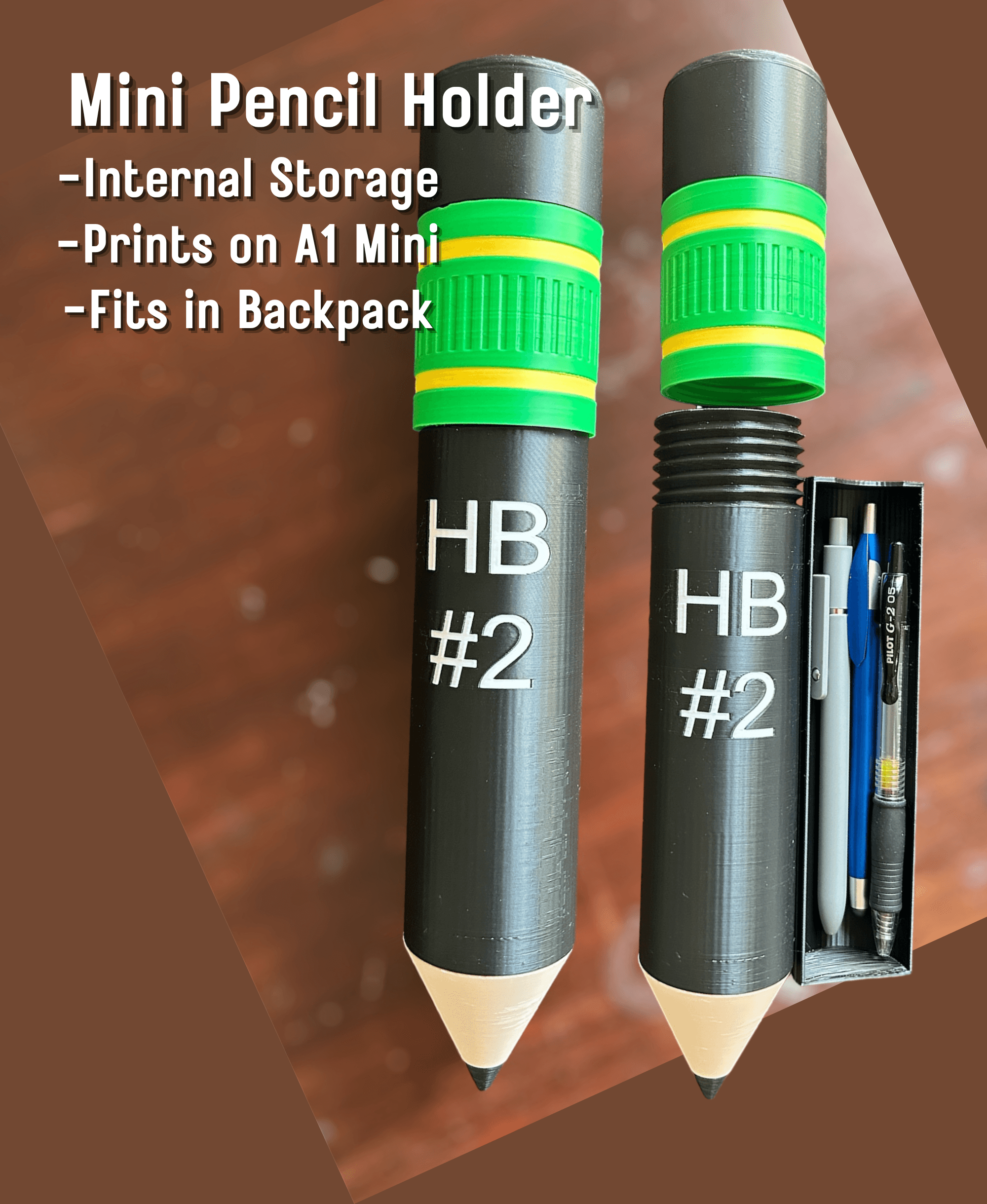 Mini Pencil Holder (Storage Container) 3d model