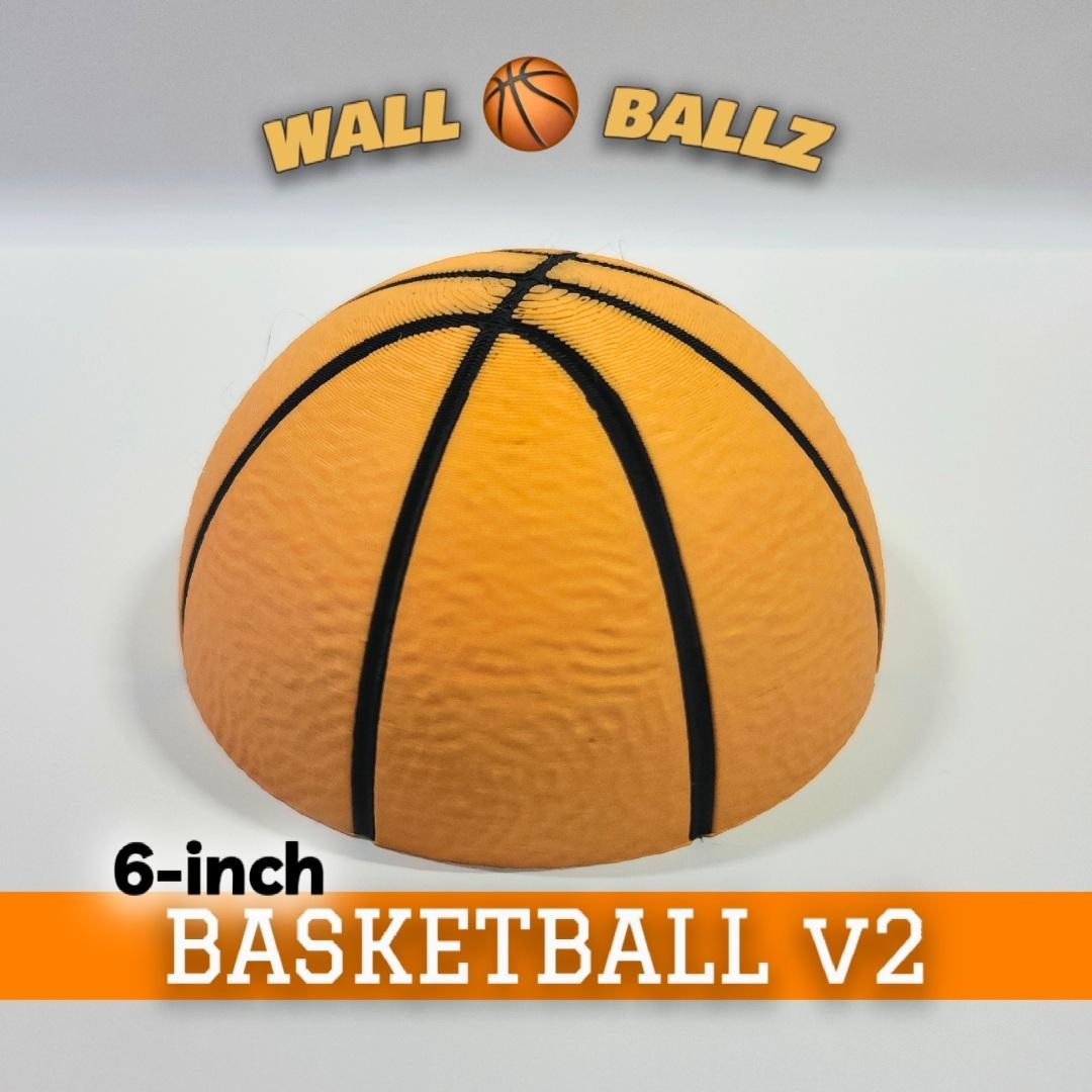 6-inch Basketball v2 Hanging Decorative Pop-Out 3D Art :: WALL BALLZ 3d model