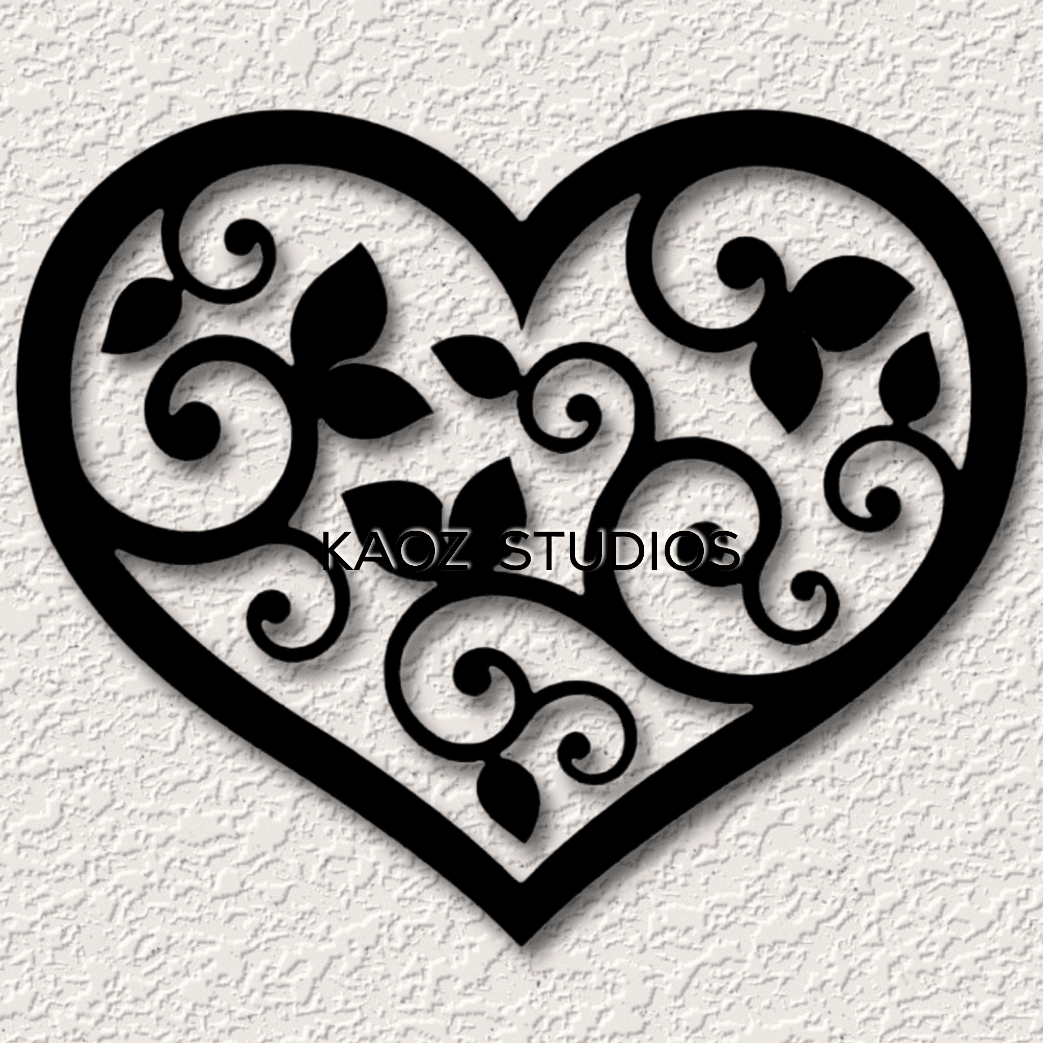 heart vines wall art valentines day wall decor love decoration 3d model