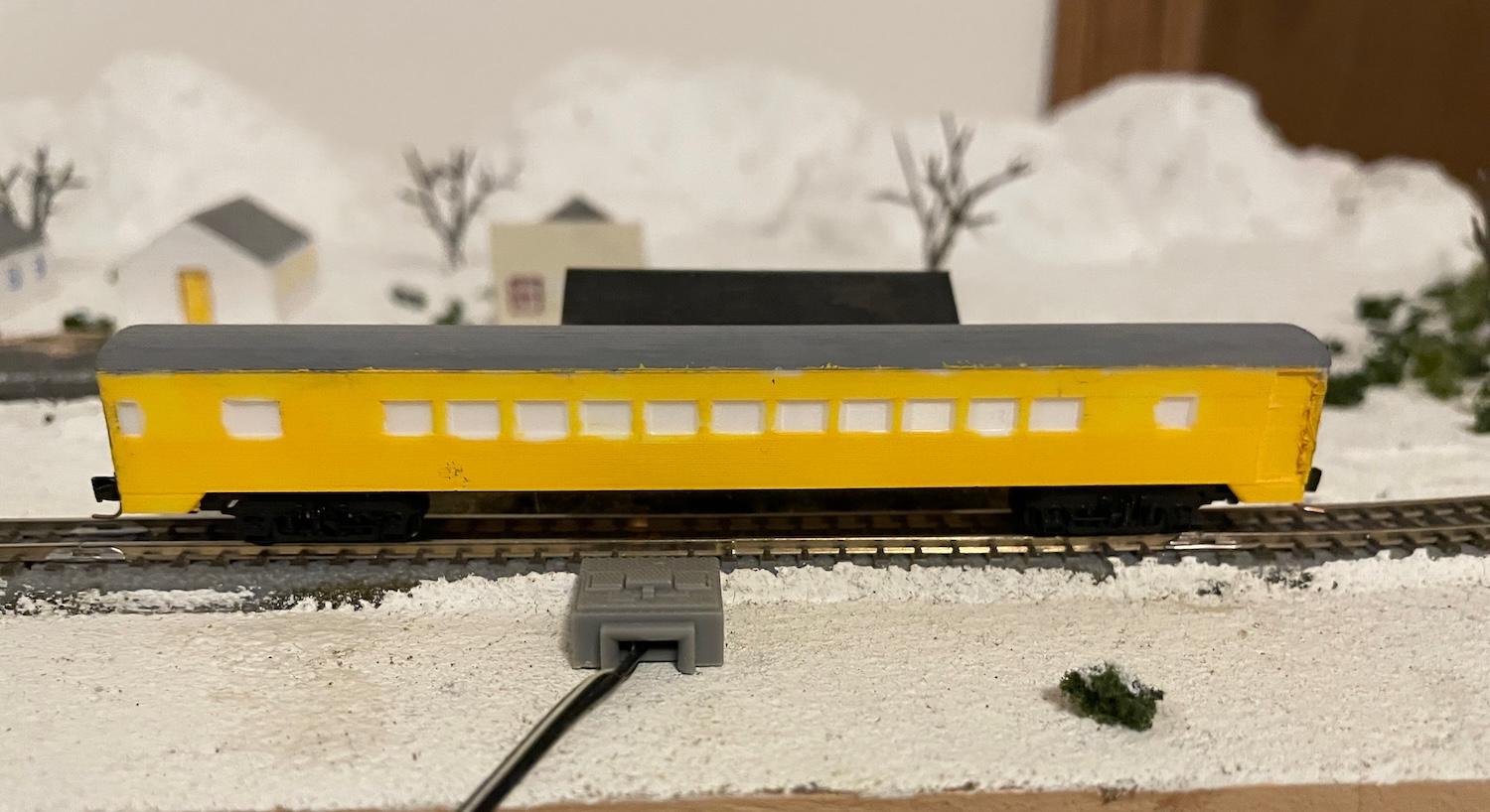 Z scale Union Pacific passenger coach 3d model