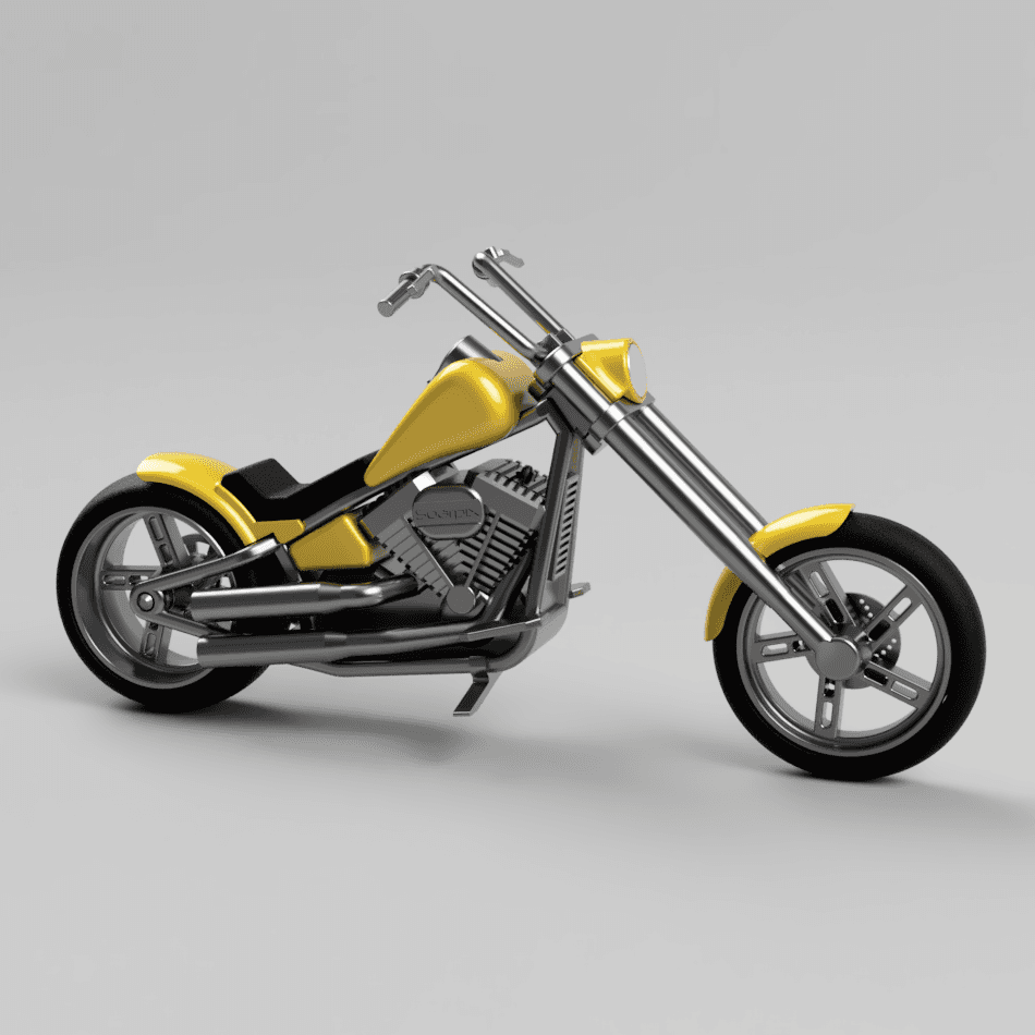 HD CHOPPER - MOTORCYKLE 3d model