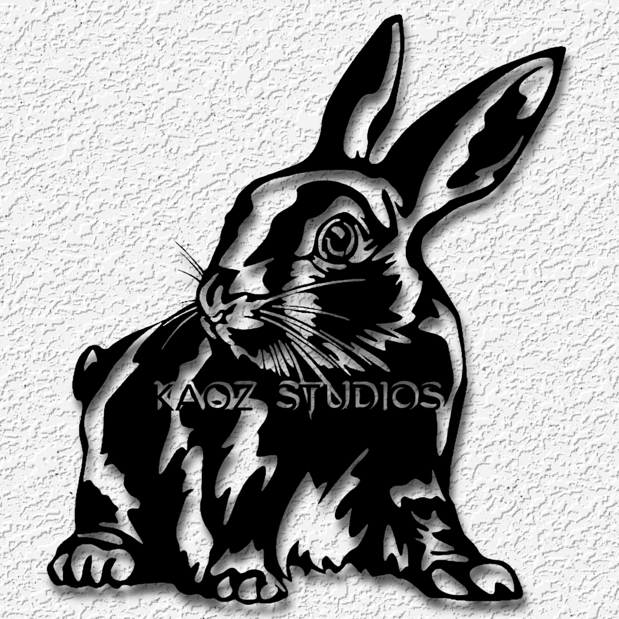 bunny rabbit wall art country farmhouse decor for ranch 3d model