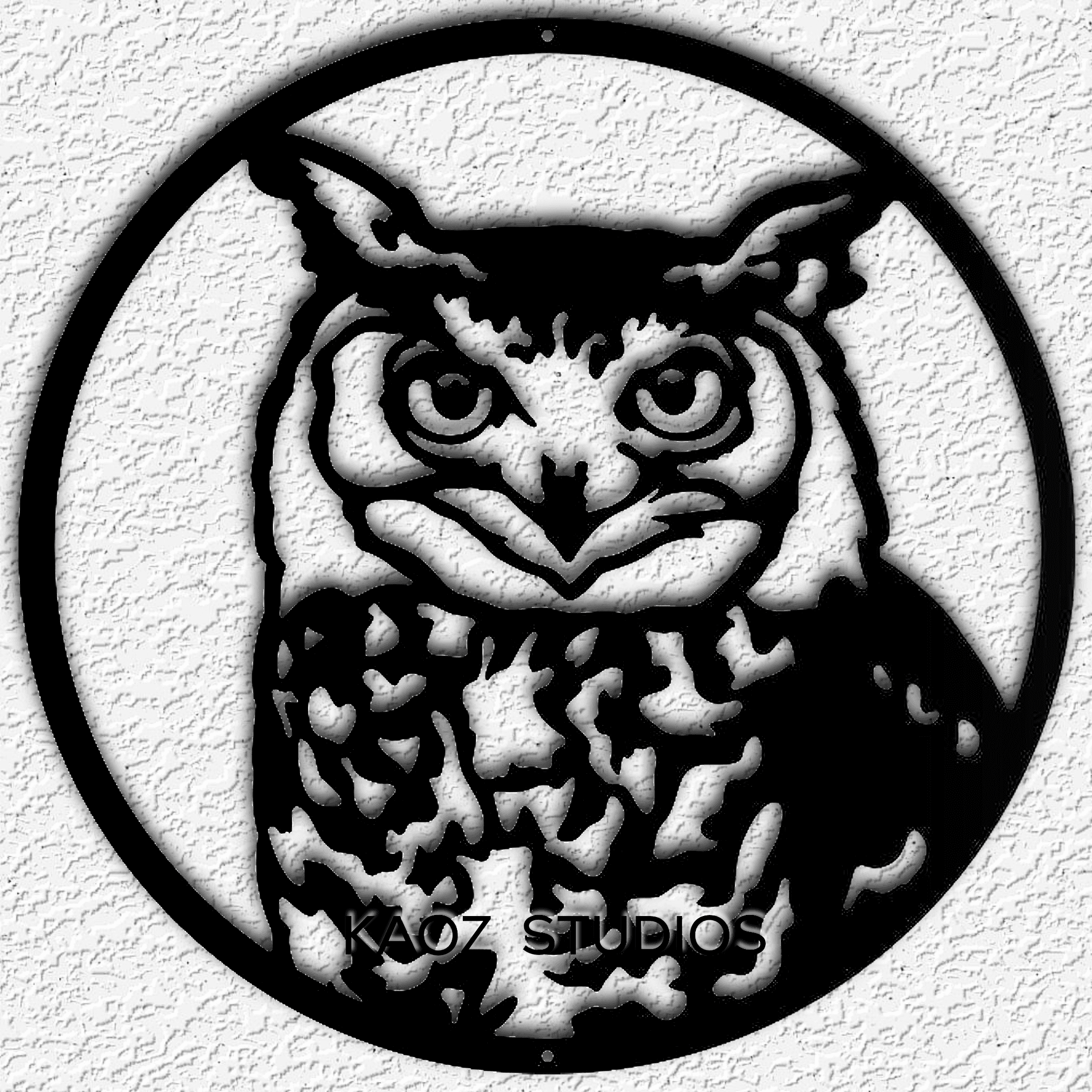 owl wall art bird of prey wall decor 3d model