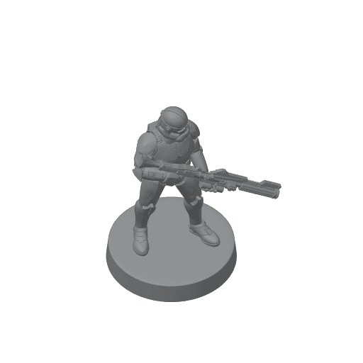 Clone Trooper Figurine - Assault 3d model
