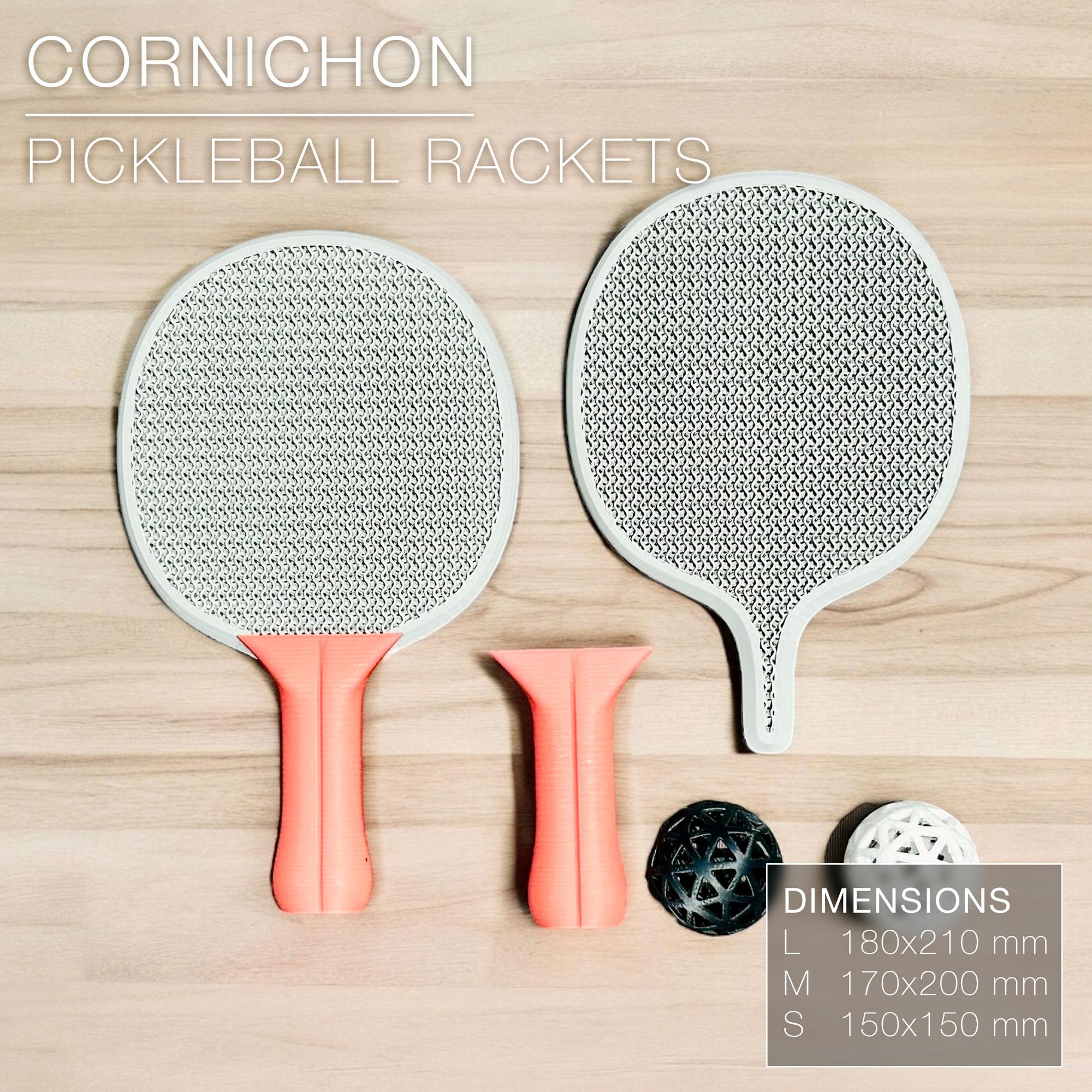 CORNICHON  |  Pickleball rackets set, fast print 3d model