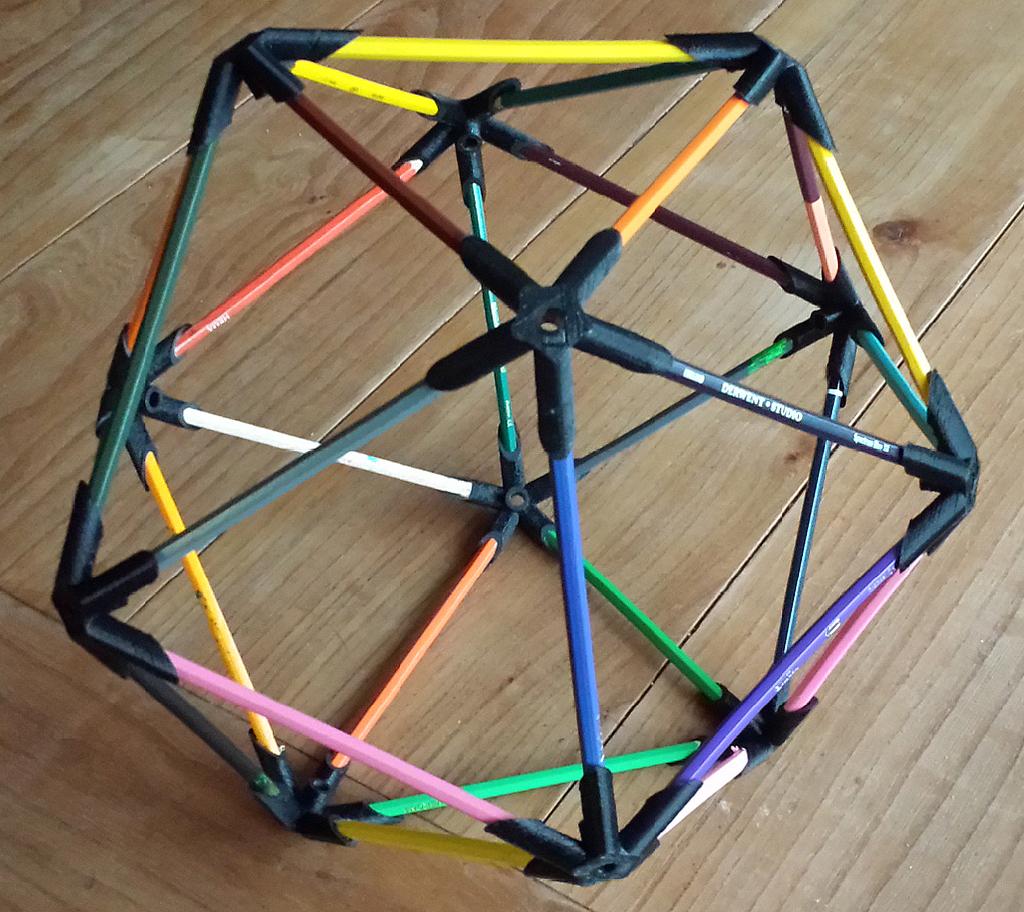 pencil construction iscahedron builder 3d model