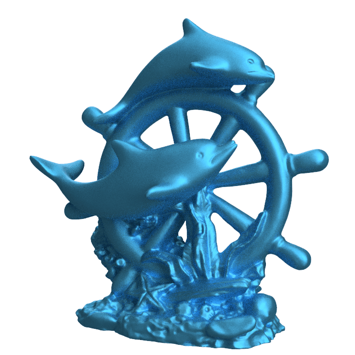 Dolphin Boat Wheel 3d model