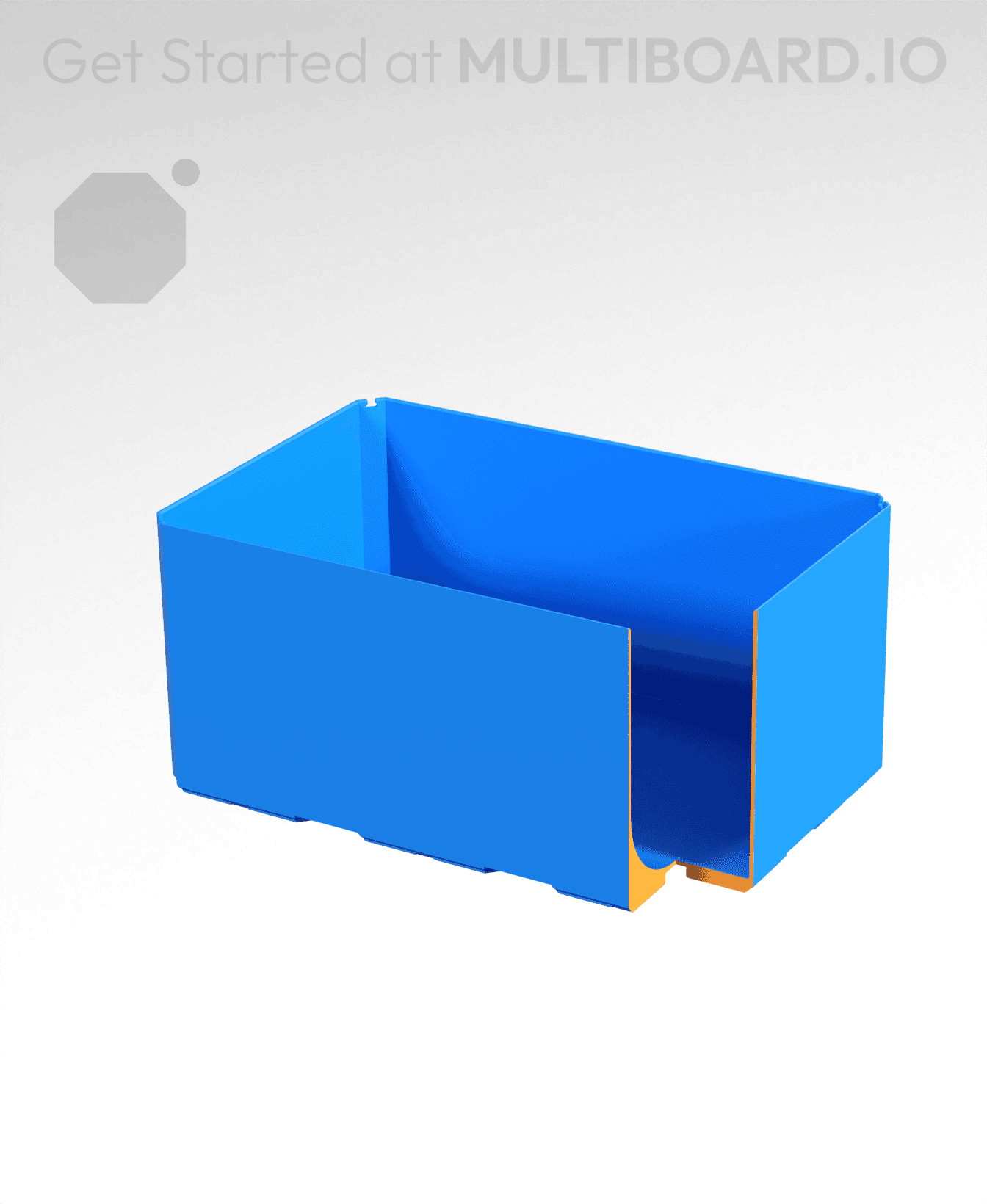 3x2x1.5 - Curved Bin - Multibin Insert 3d model