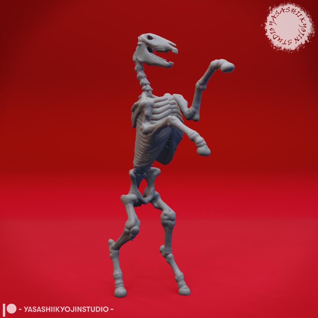 Undead Skeleton Horse - Tabletop Miniature (Pre-Supported) 3d model