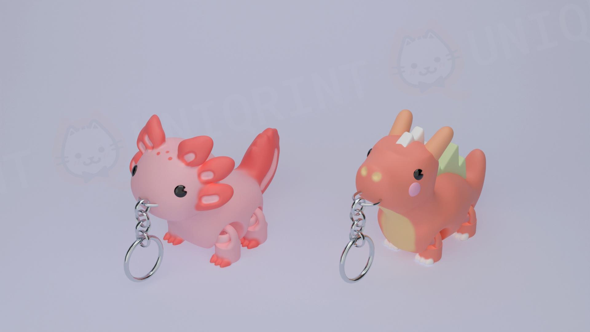 Flexi Otter Keychain 3d model