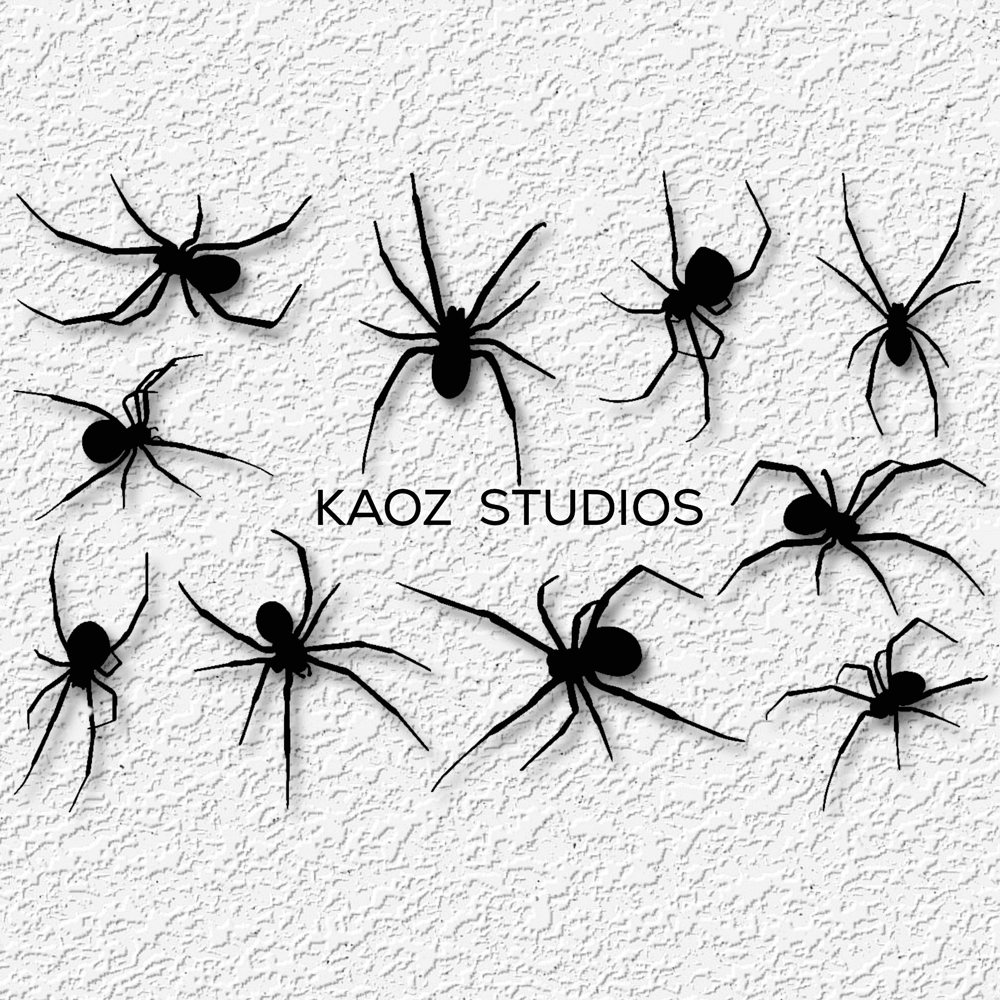 10 black widows collection wall art realistic spiders wall decor 3d model