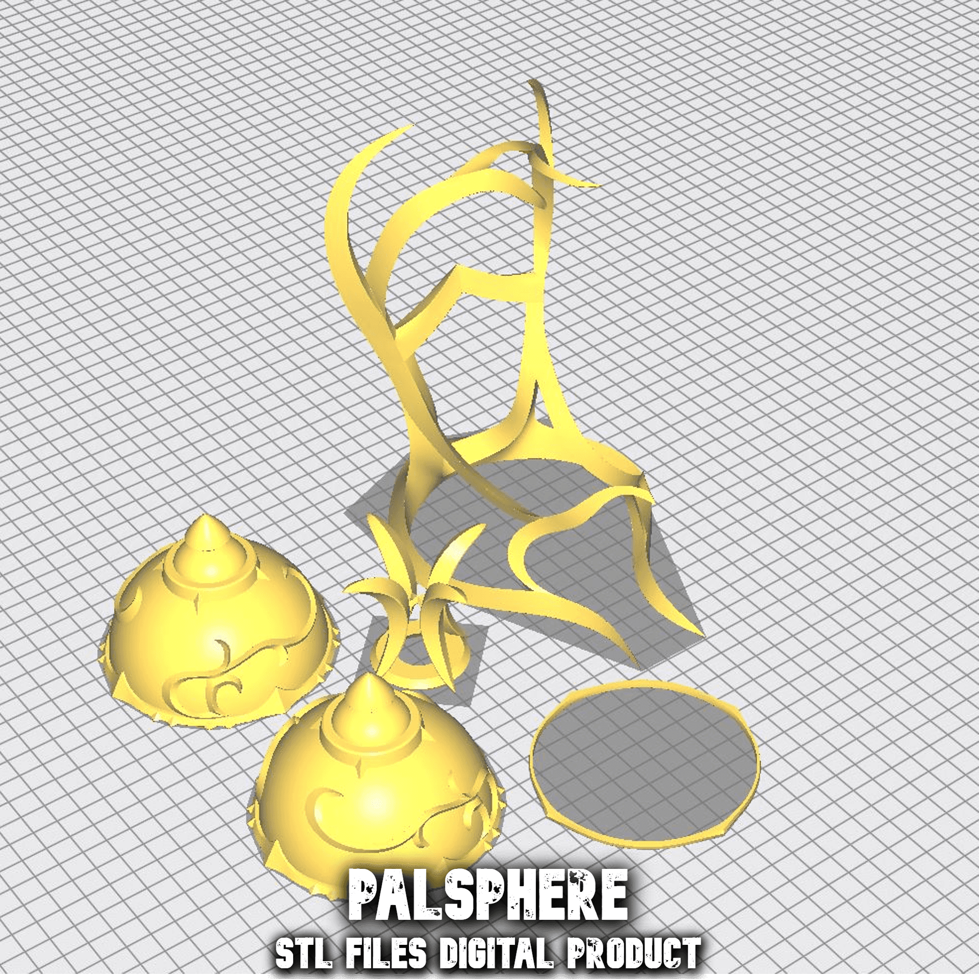 Palsphere with Stands Cosplay or Decoration Item 3d model