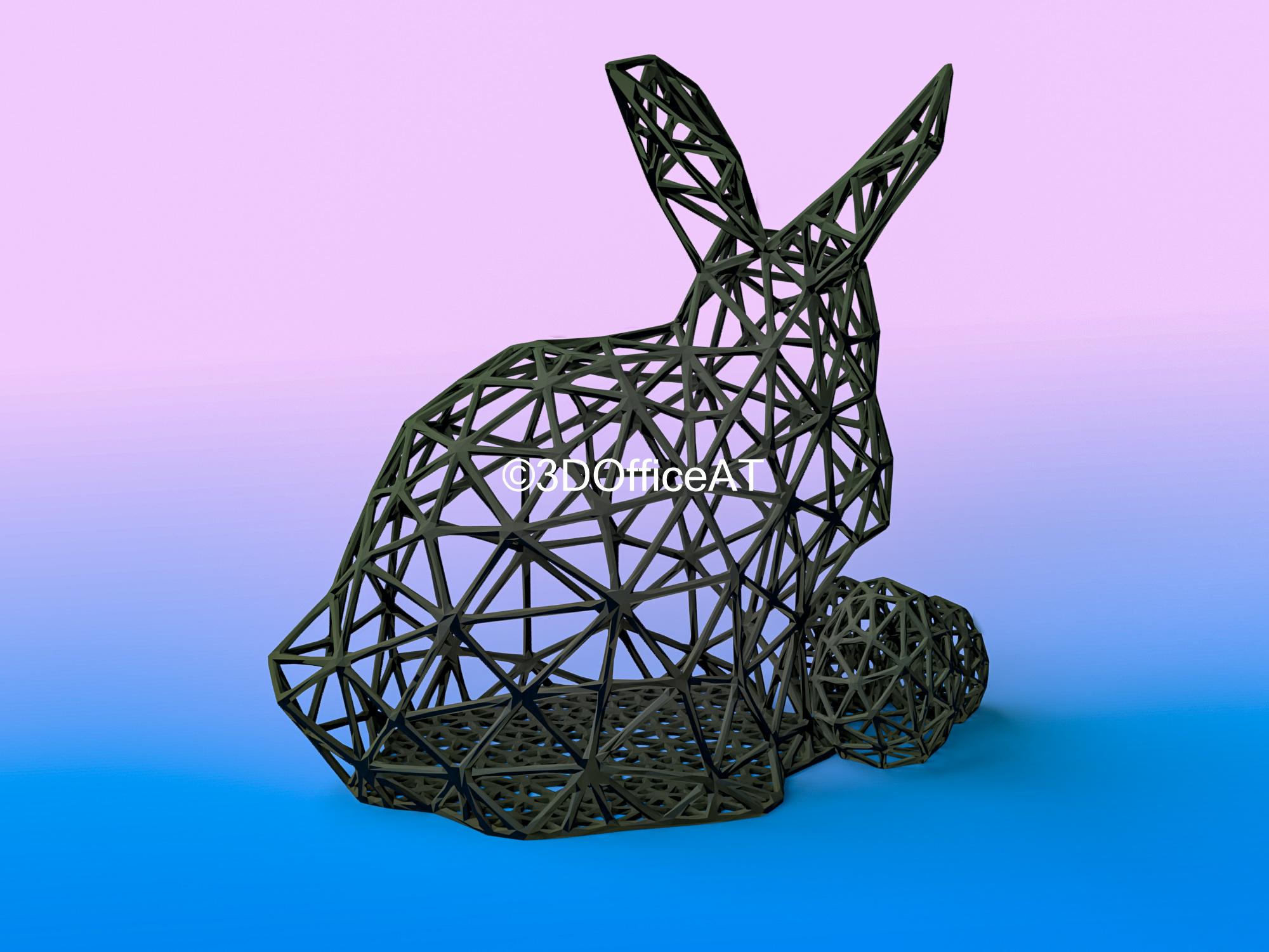 Easter Bunny Wire Art 3d model