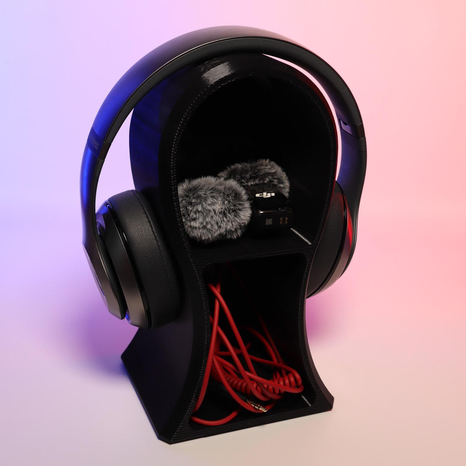 Headphone Stand, with Storage 3d model