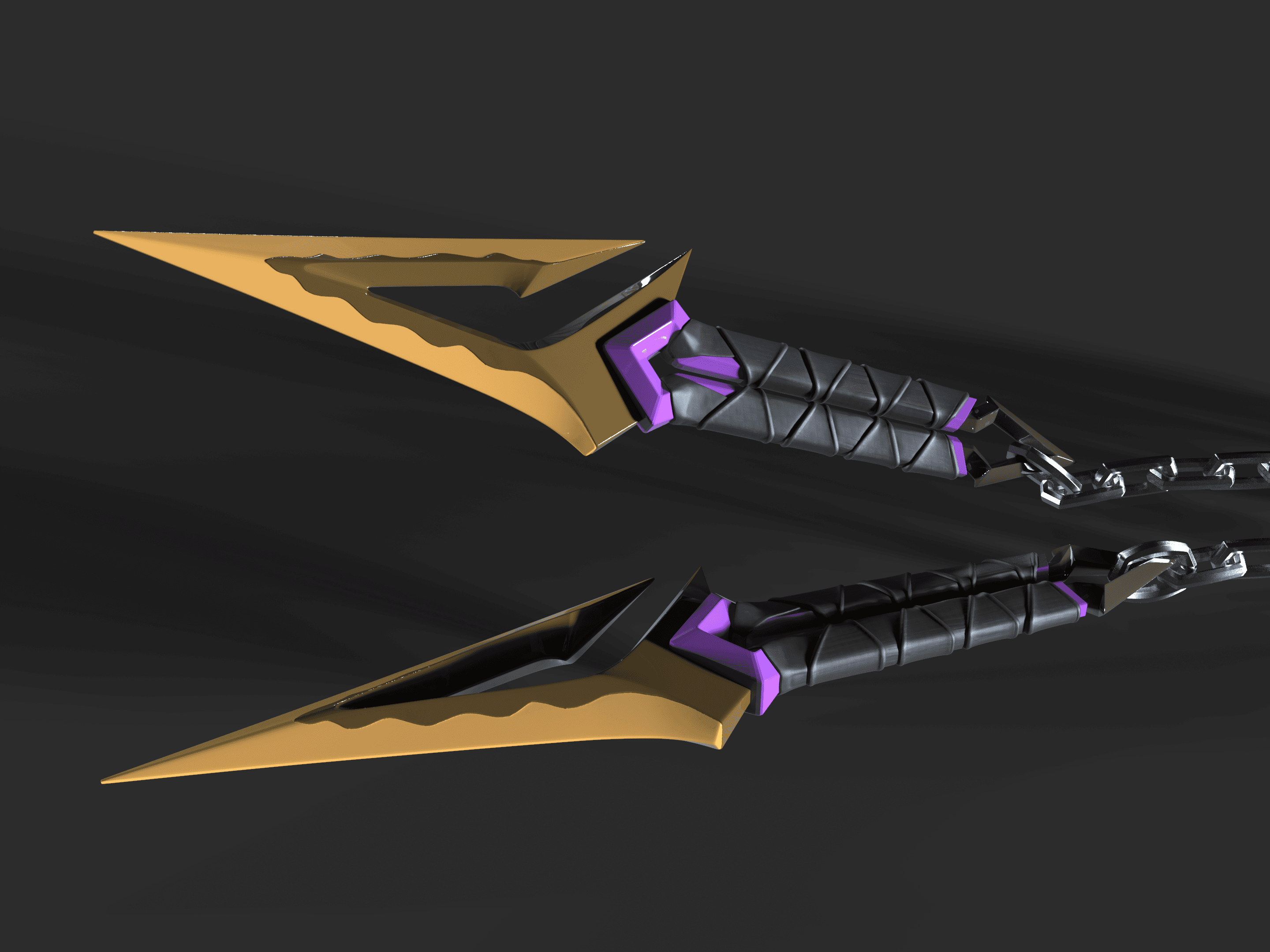 Valorant Kuronami Noyaba Kunai 3d model