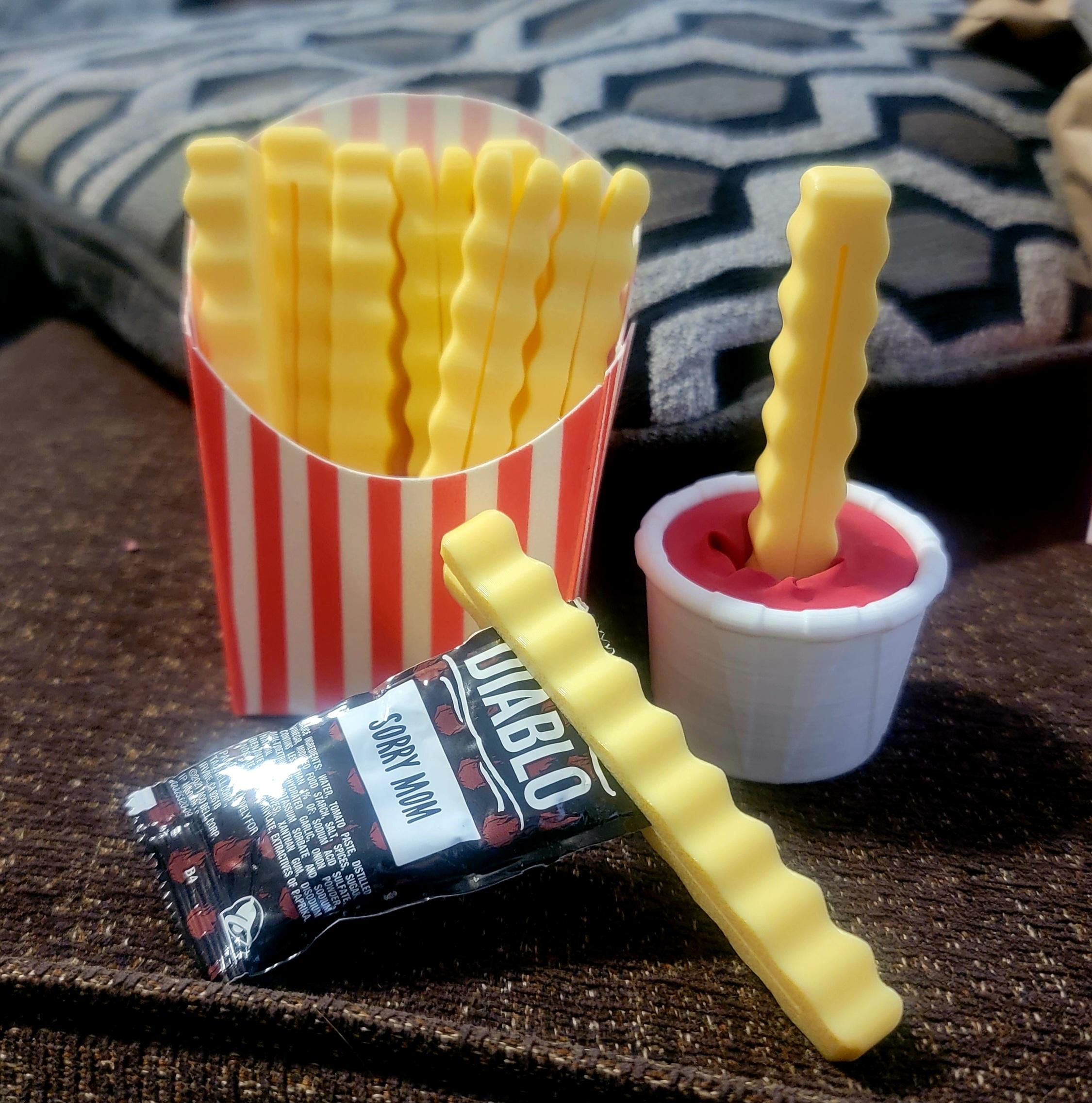 French Fry Snack Sealers - With Ketchup Cannon for Snack Stealers - Kitchen Clips - Love this new print! Can't wait to show friends! - 3d model