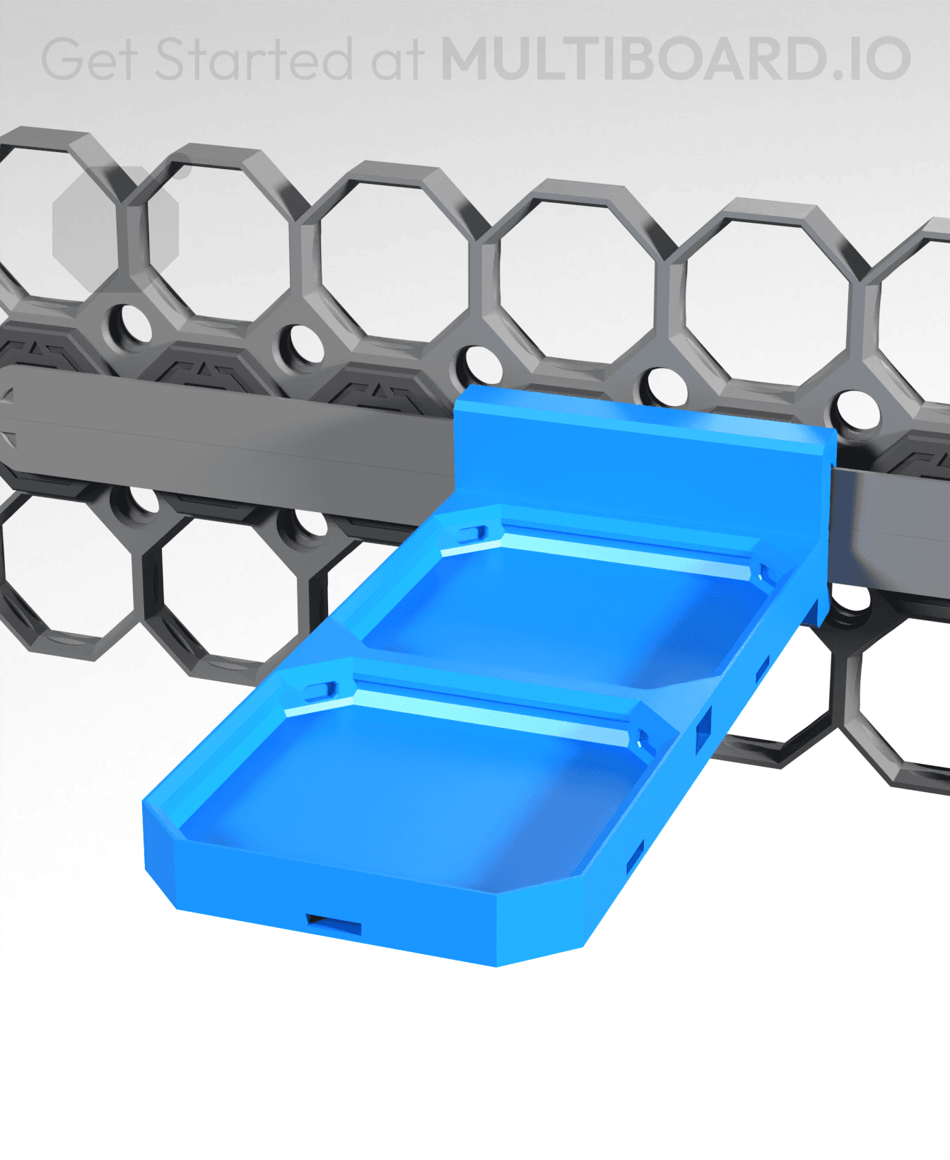 1x2 - Multibin Panel Shelf - Rail Slider 3d model