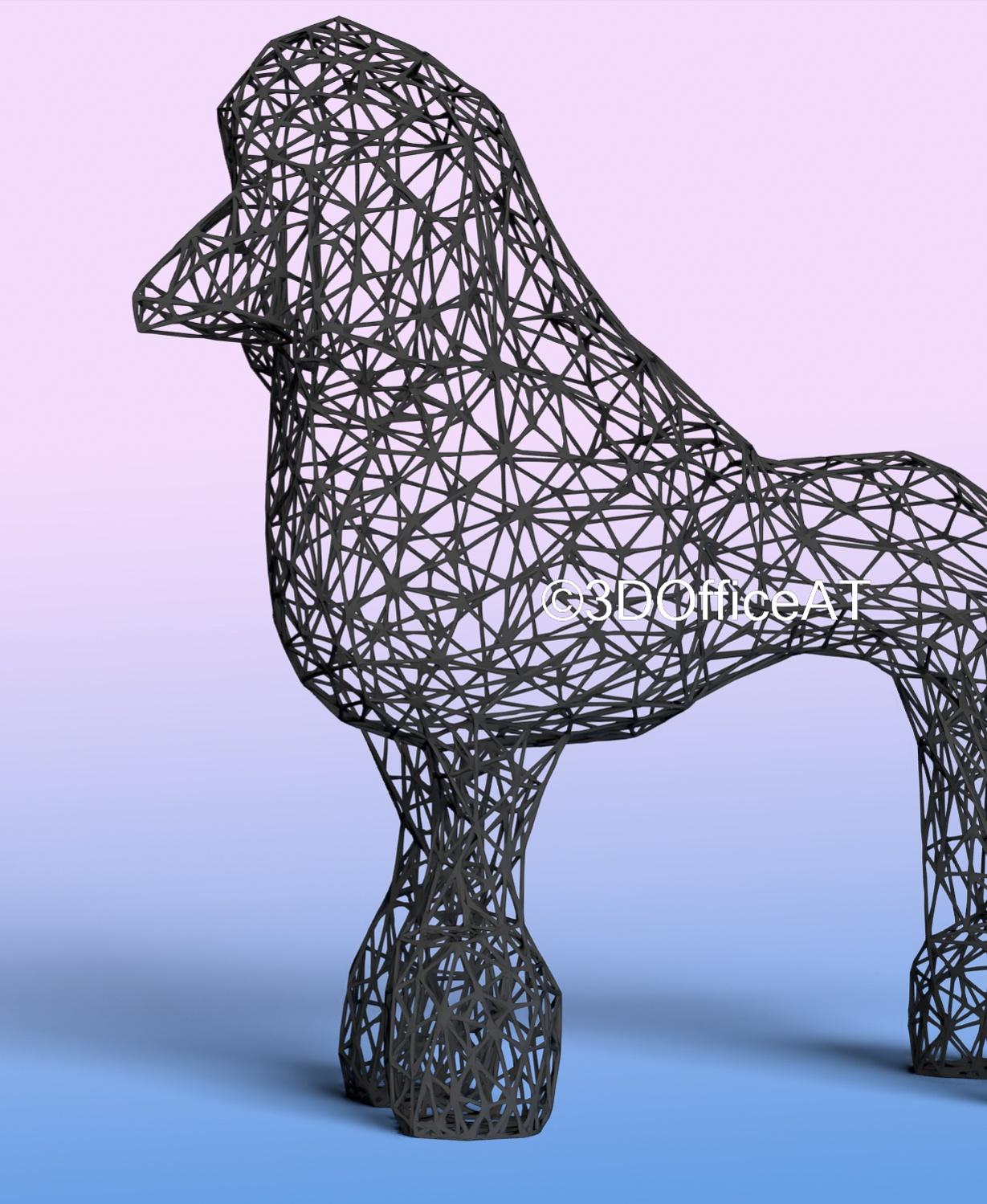 Poodle Wire Art 3d model